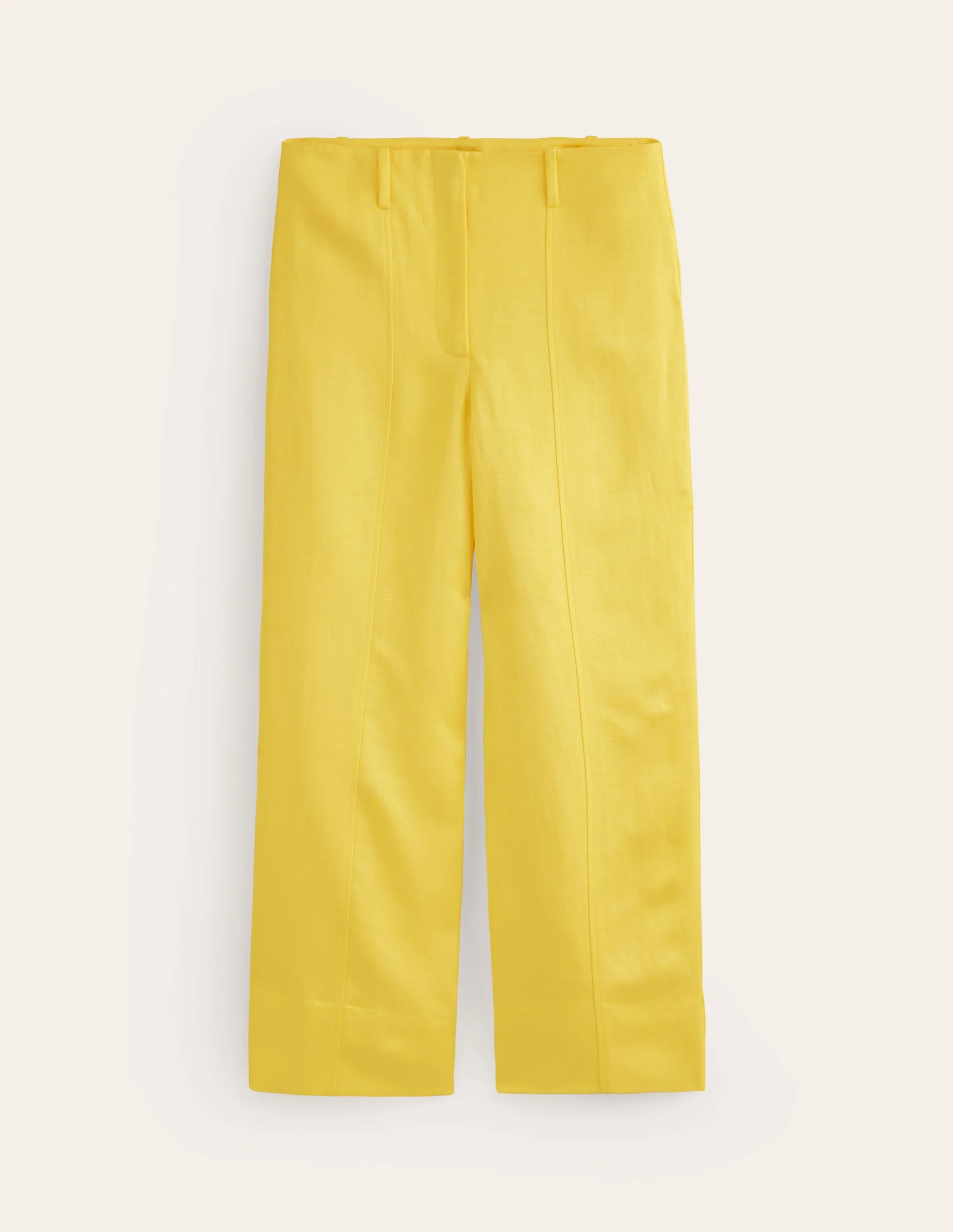 Cropped Twill Pants-Vibrant Yellow - Image 6