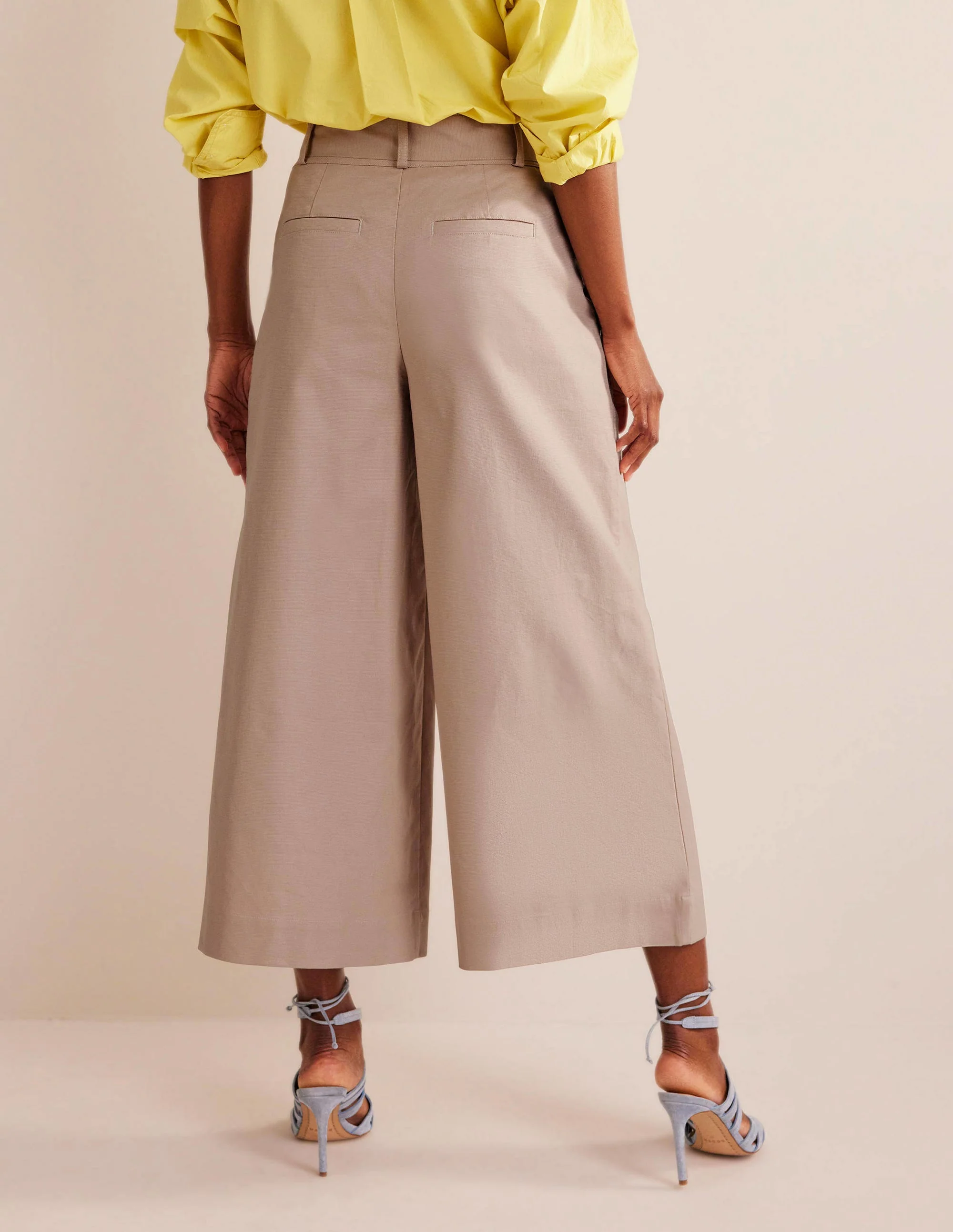 Cropped Wide-Leg Pants-Rope - Image 3