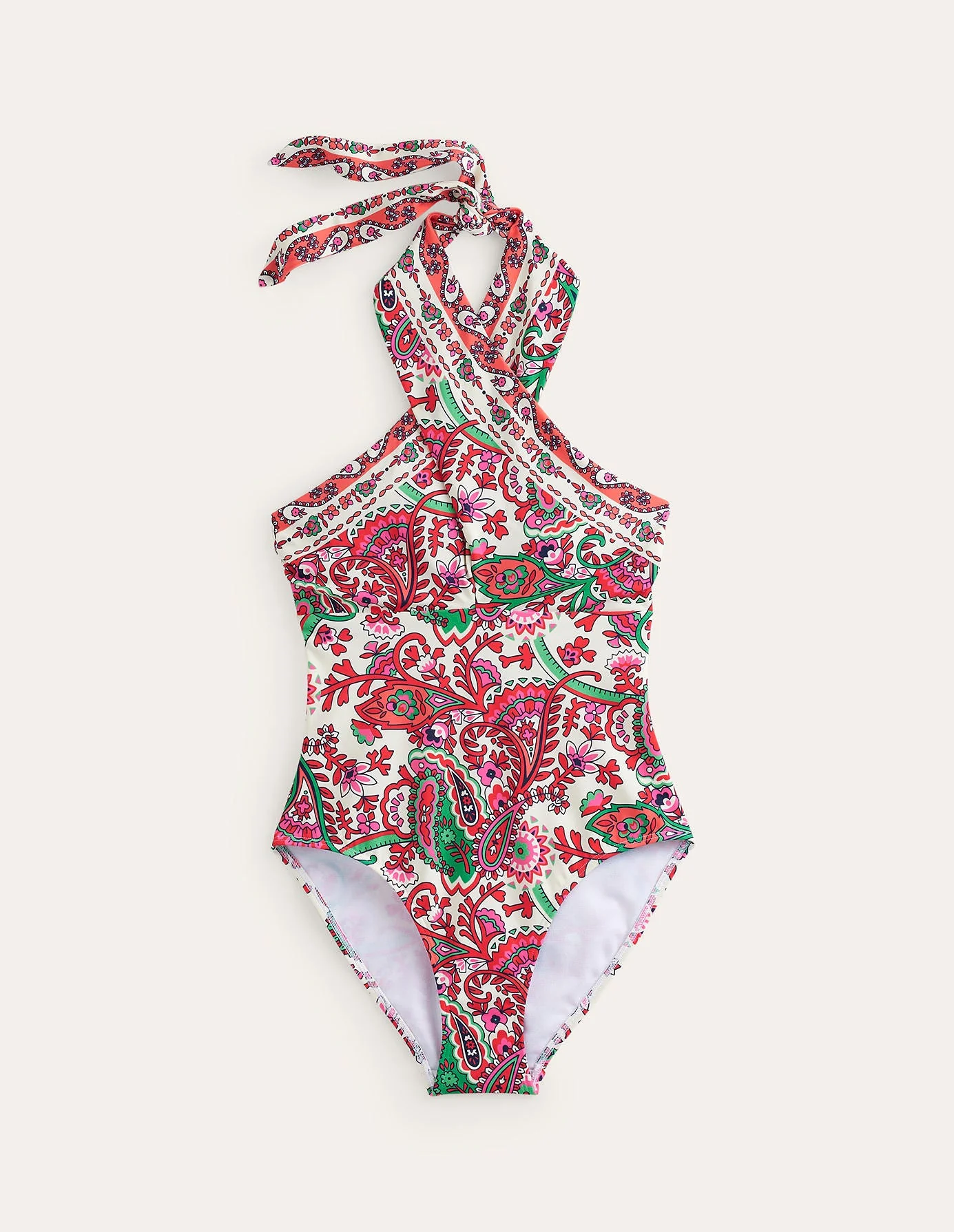 Cross Front Halter Swimsuit-Multi, Fantastical - Image 6