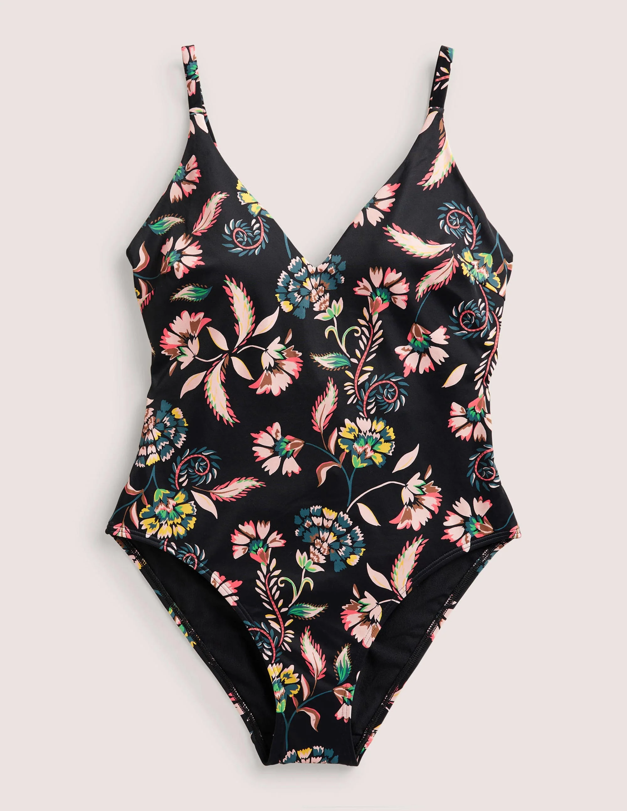 Cross Strap Low Back Swimsuit-Nero, Blossom Pome - Image 9