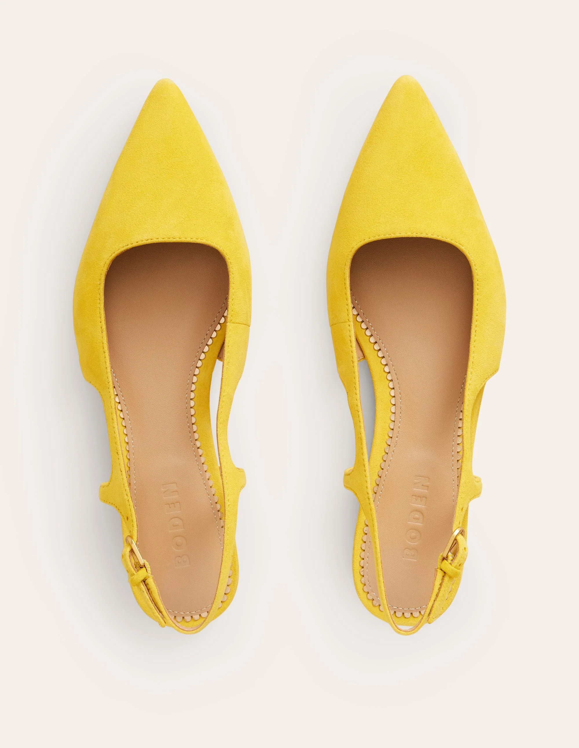Cut Out Sling Back Flats-Maximillion Yellow - Image 5