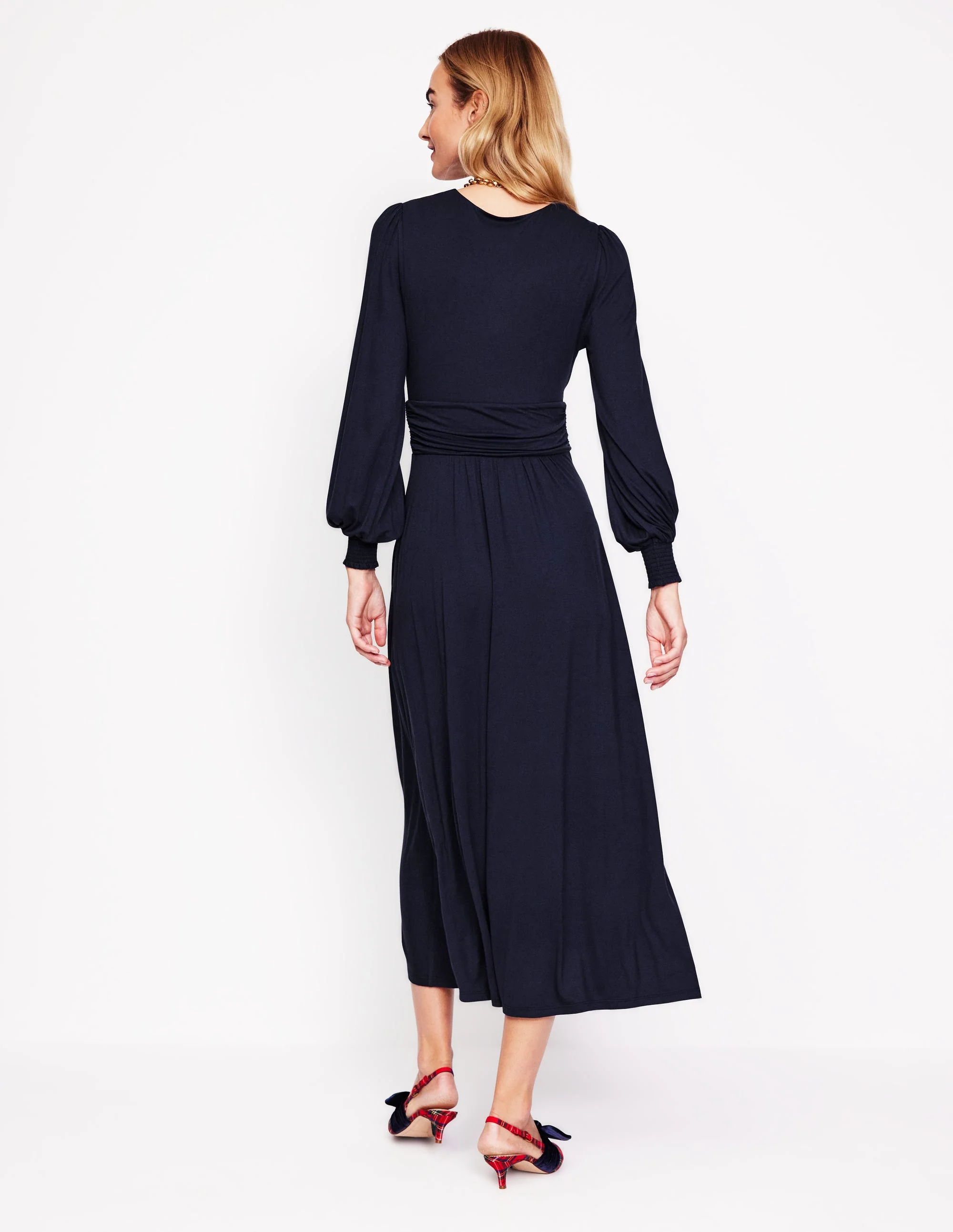 Daphne Jersey Maxi Dress-Navy - Image 3