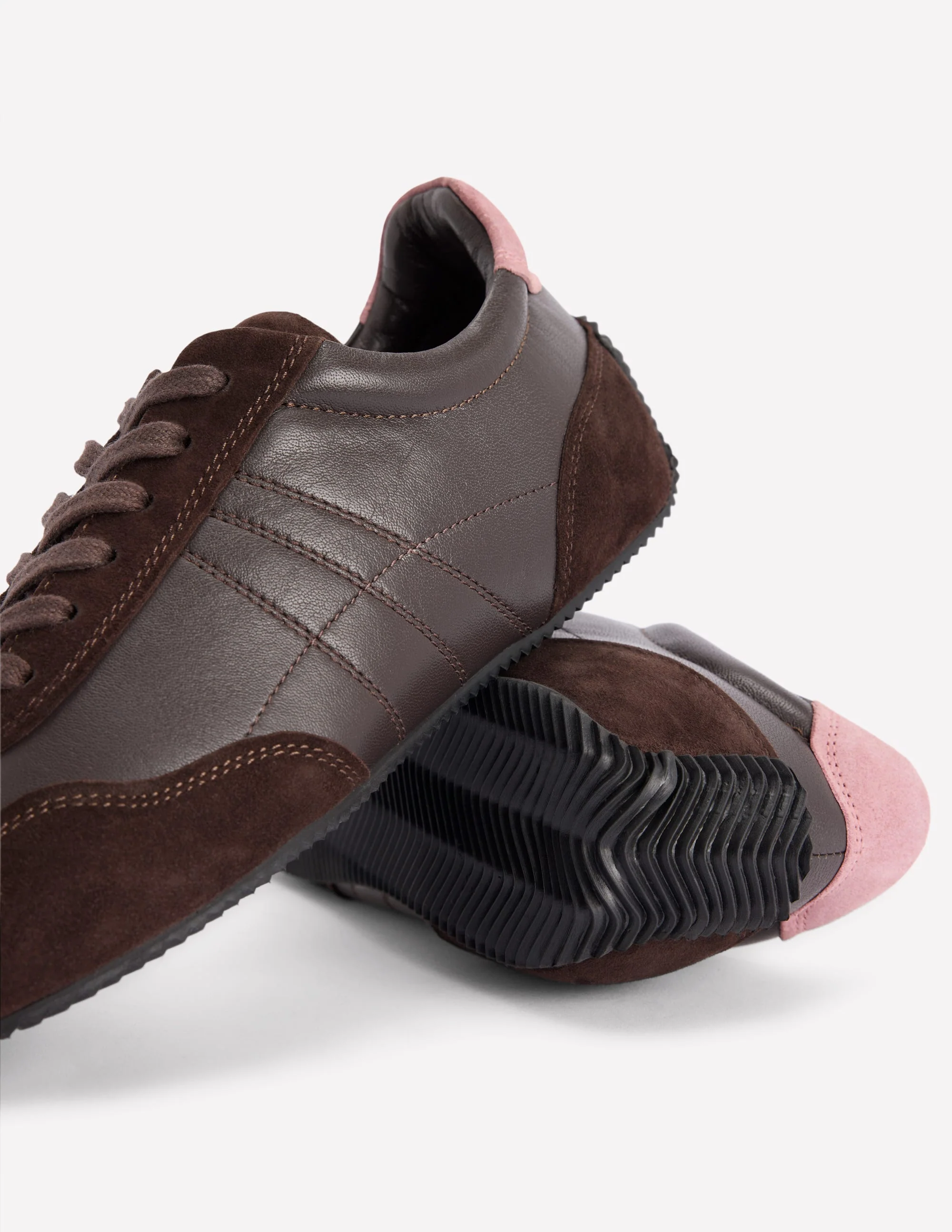 Delphine Slim Sole Trainers-Chocolate - Image 4