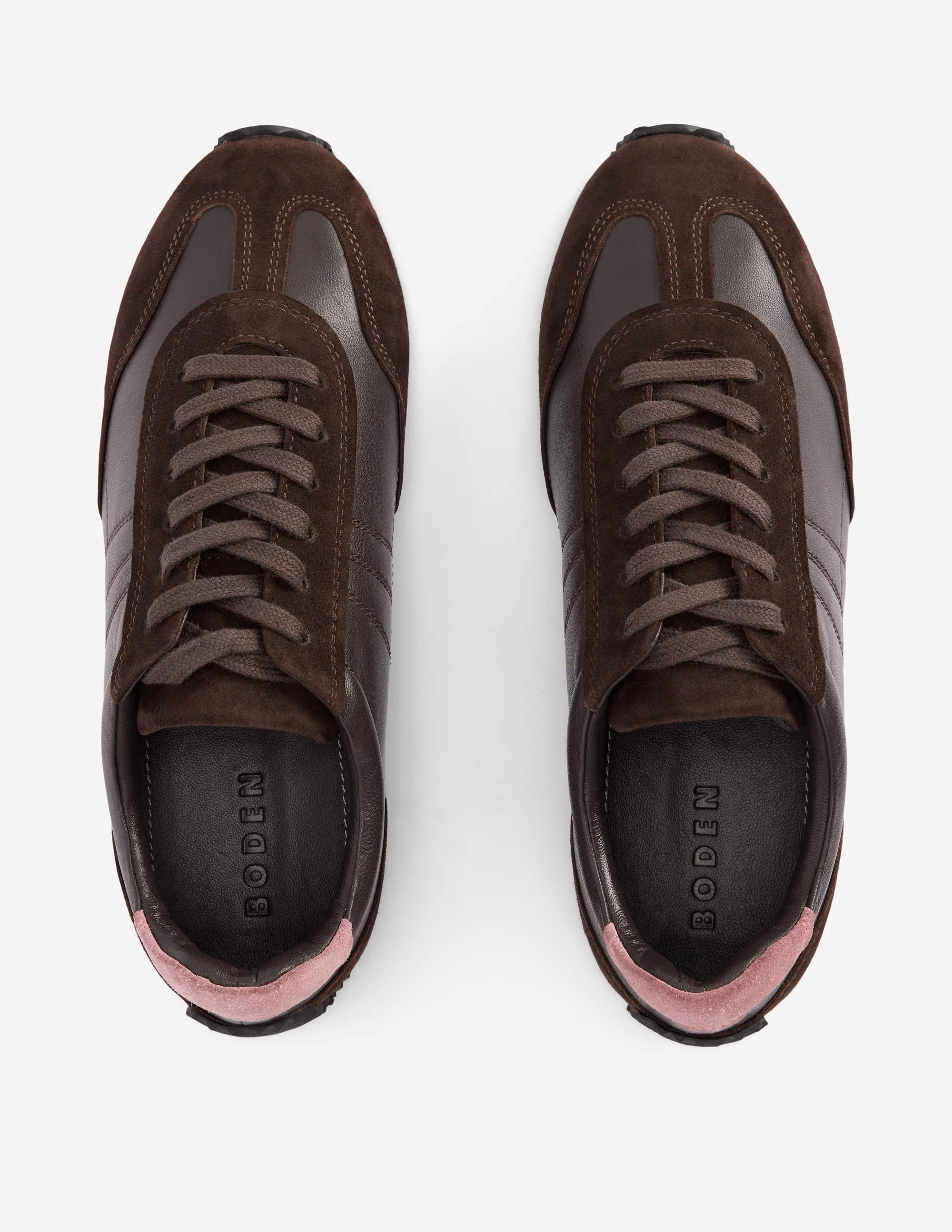 Delphine Slim Sole Trainers-Chocolate - Image 5