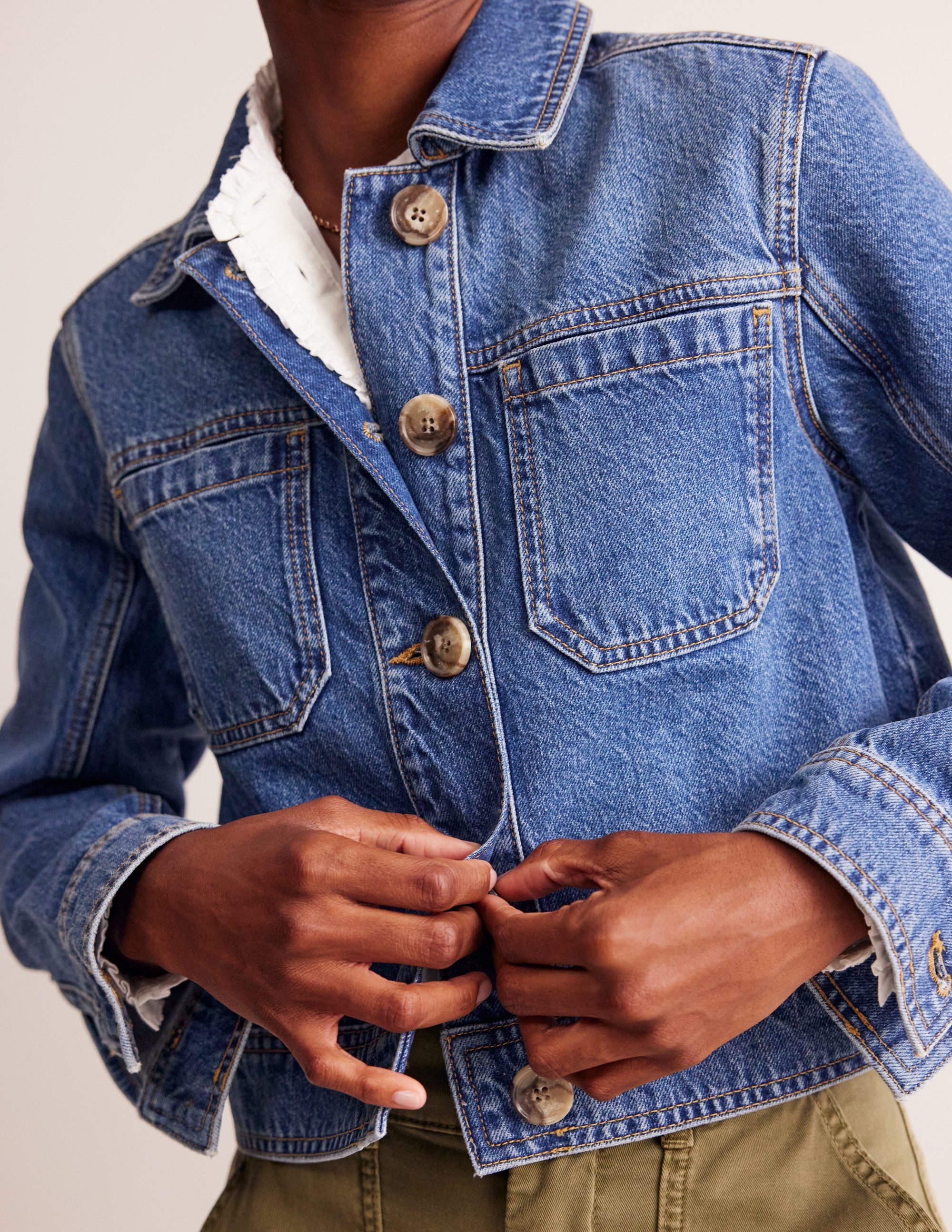 Denim Chore Jacket-Mid Vintage - Image 2