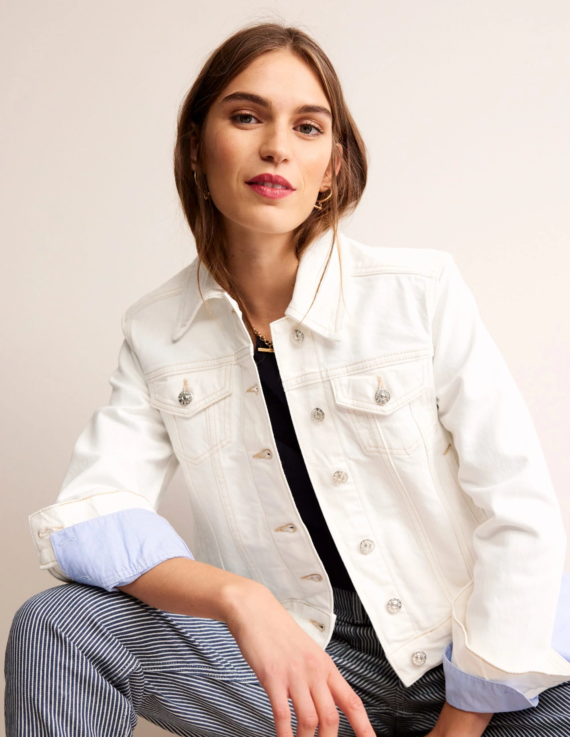 Denim Jacket-Ecru - Image 5