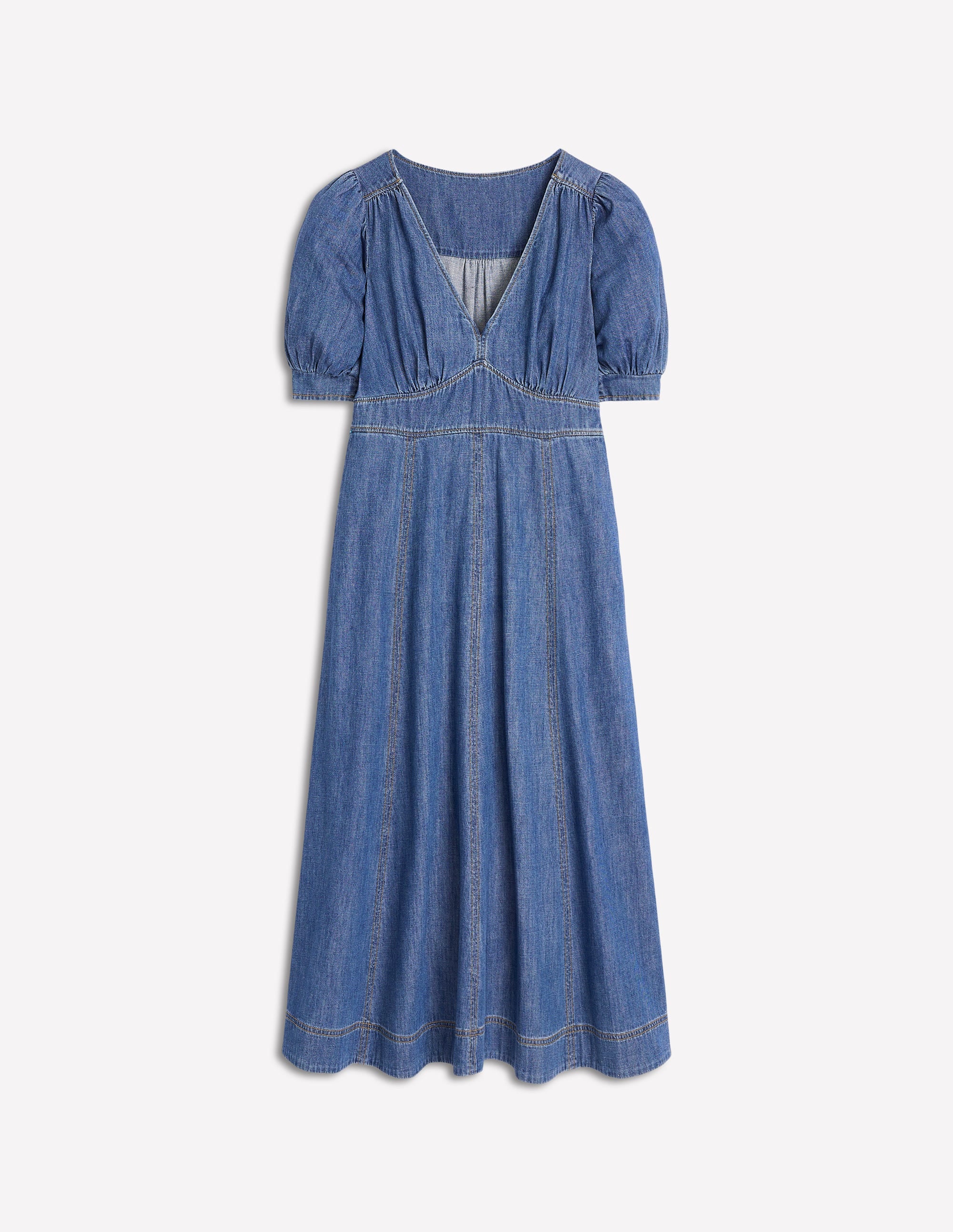 Denim Panel Tea Dress-Mid Vintage - Image 6