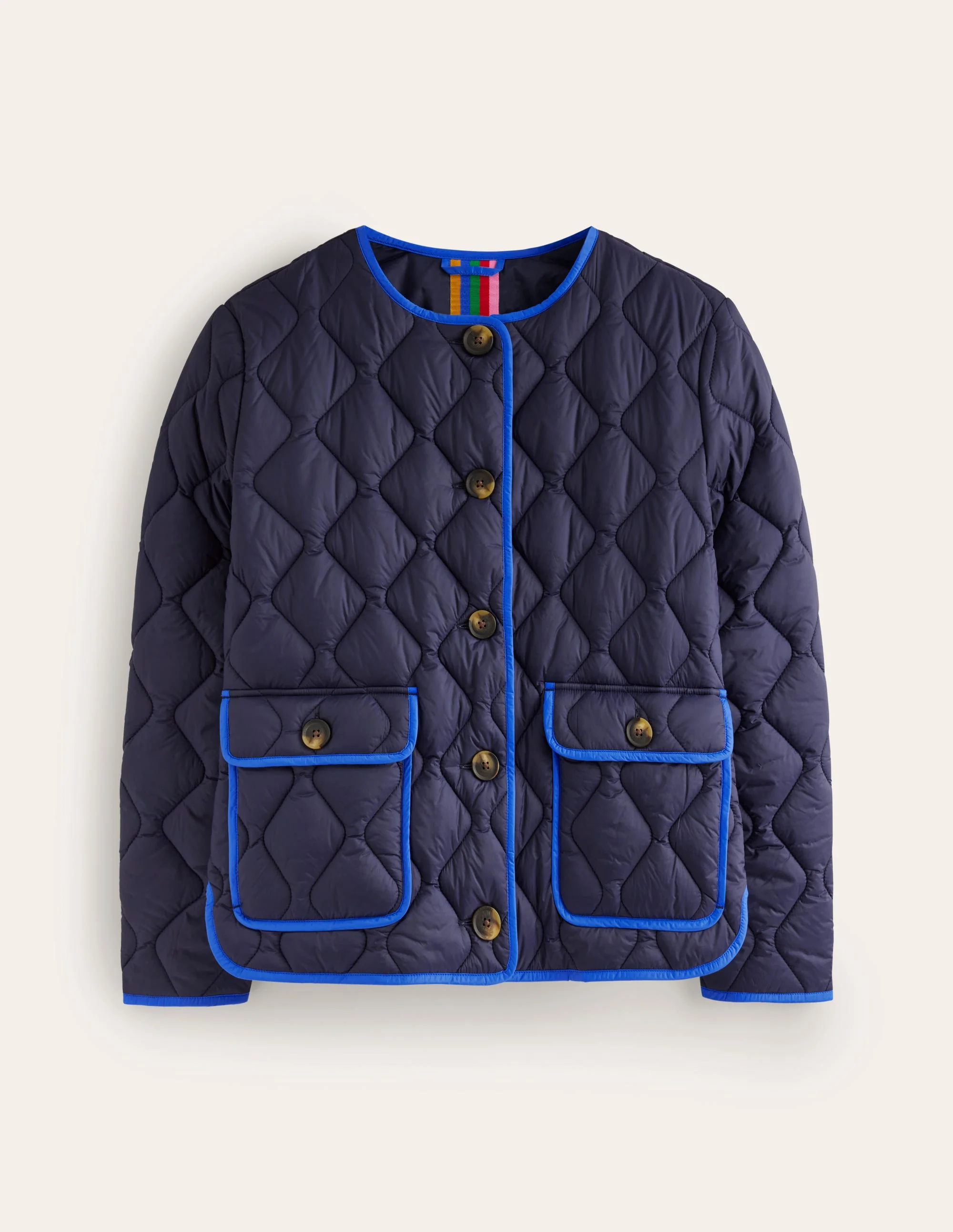 Derby Quilted Jacket-Navy, Tigers Eye - Image 6