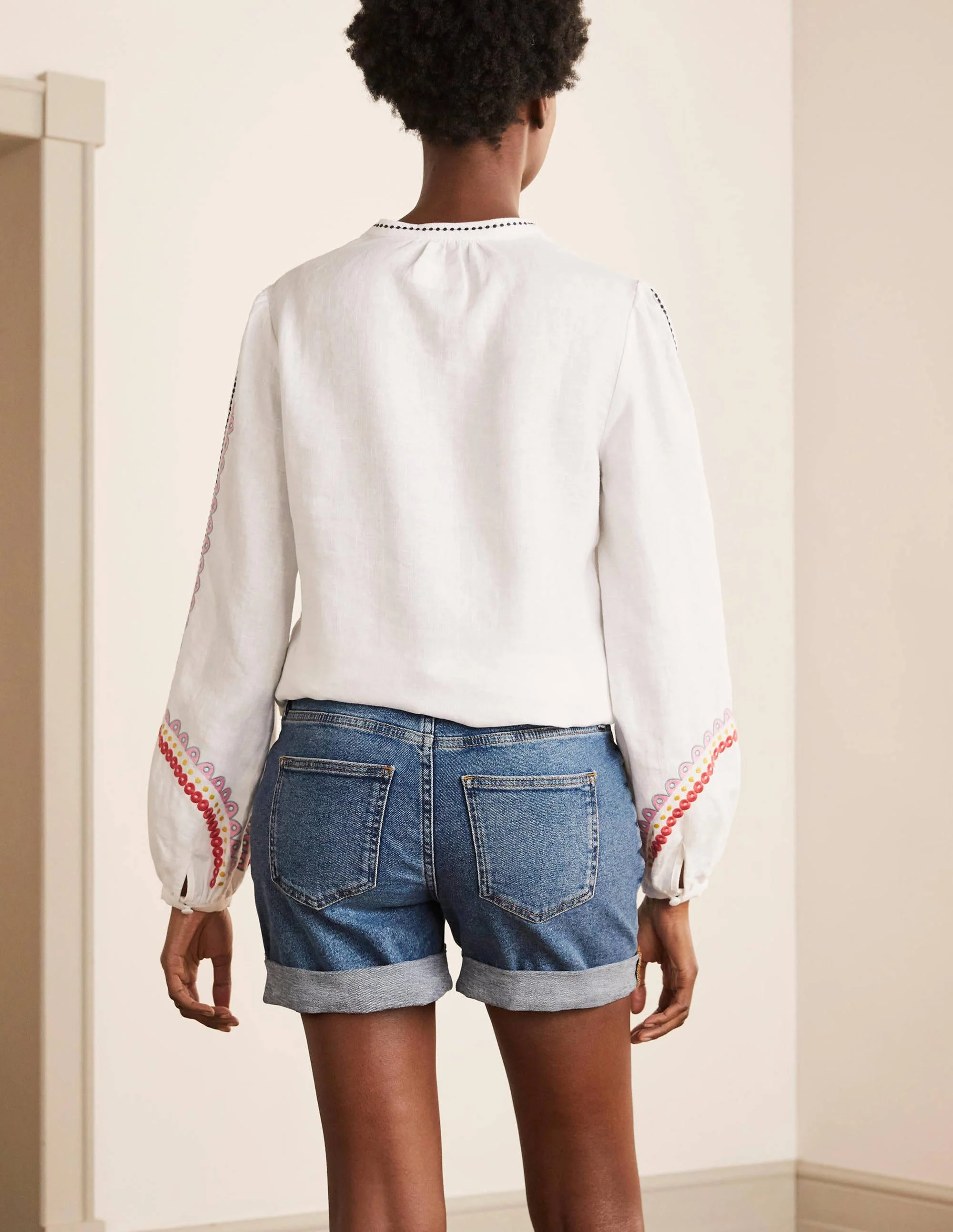 Devon Shorts-Mid Vintage Denim - Image 2
