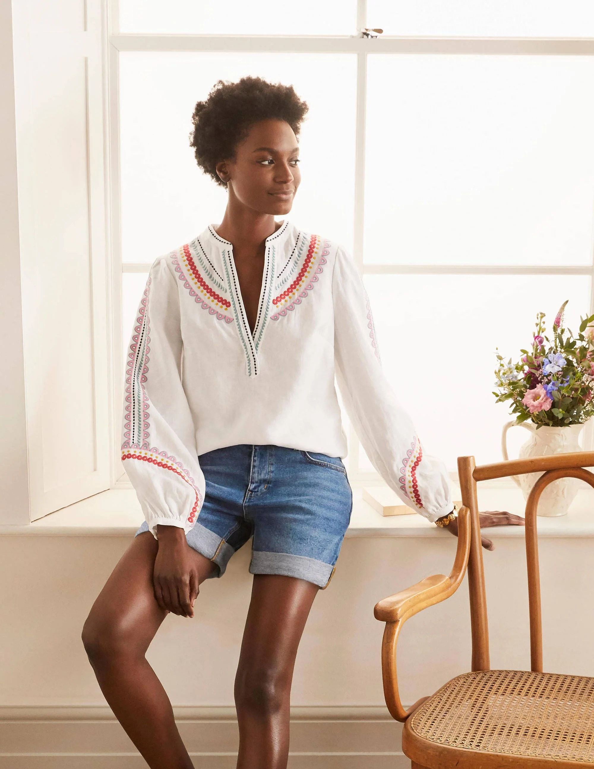 Devon Shorts-Mid Vintage Denim - Image 5