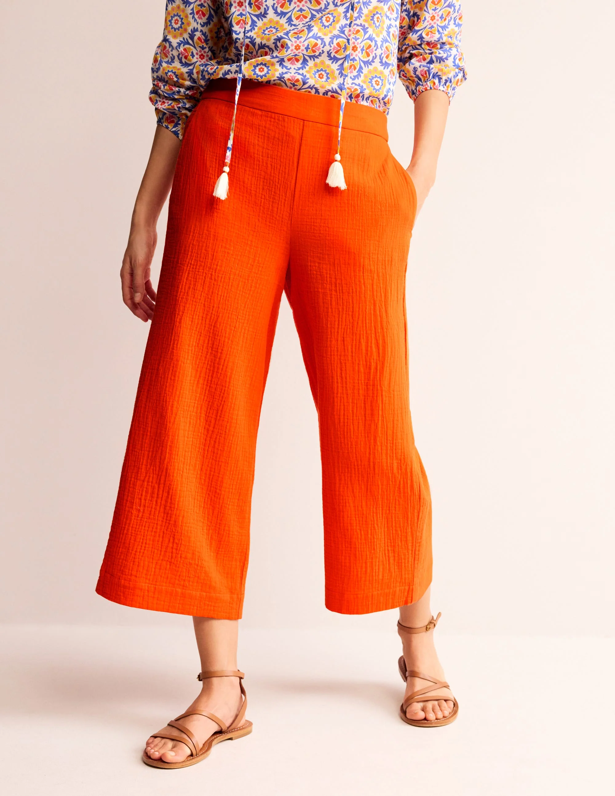 Double Cloth Pants-Mandarin Orange - Image 4