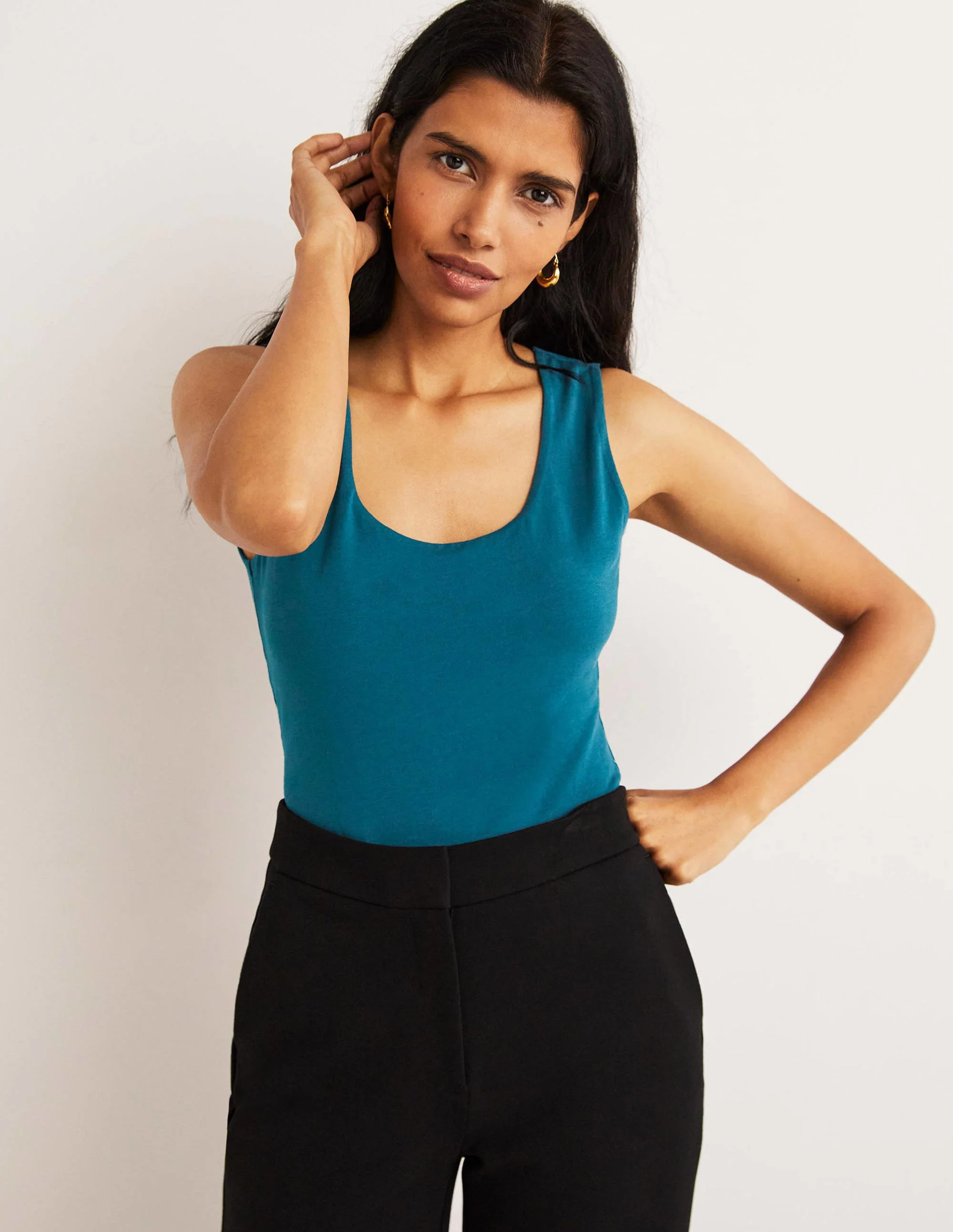 Double Layer Tank-Baltic Blue