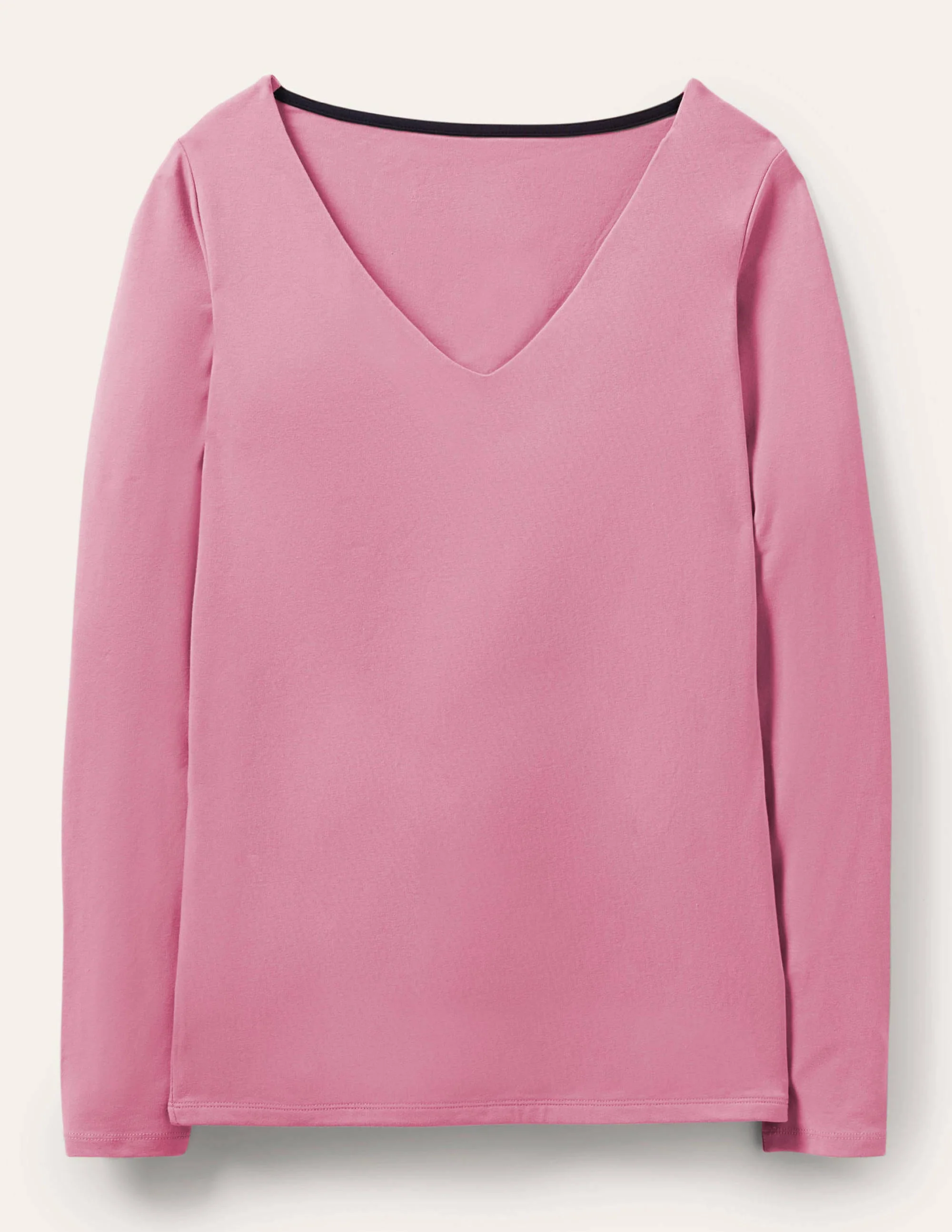 Double Layer V-neck Top-Posy Pink - Image 5