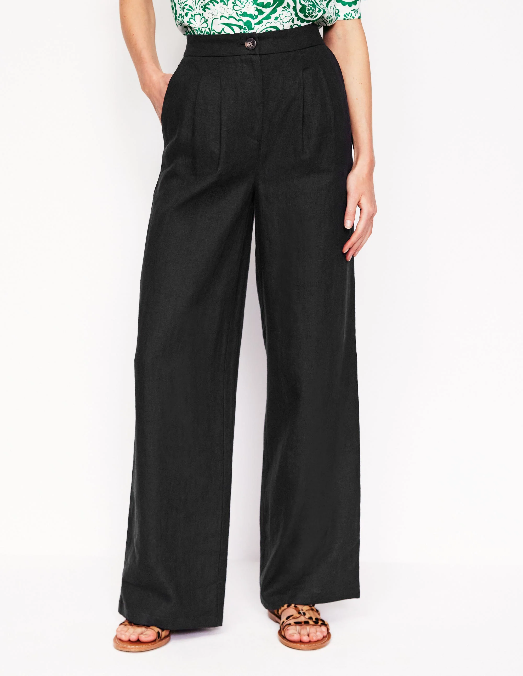 Dulwich Linen Pants-Black - Image 5