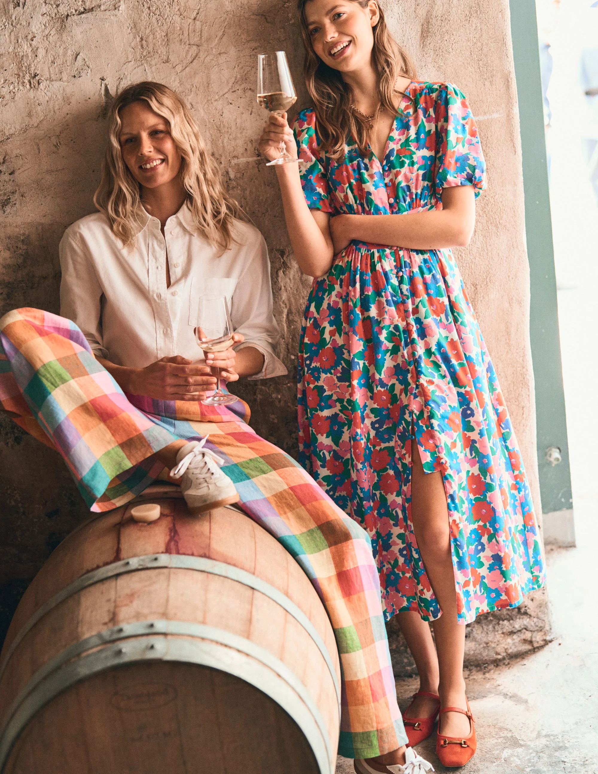 Dulwich Linen Pants-Rainbow Multigingham - Image 2
