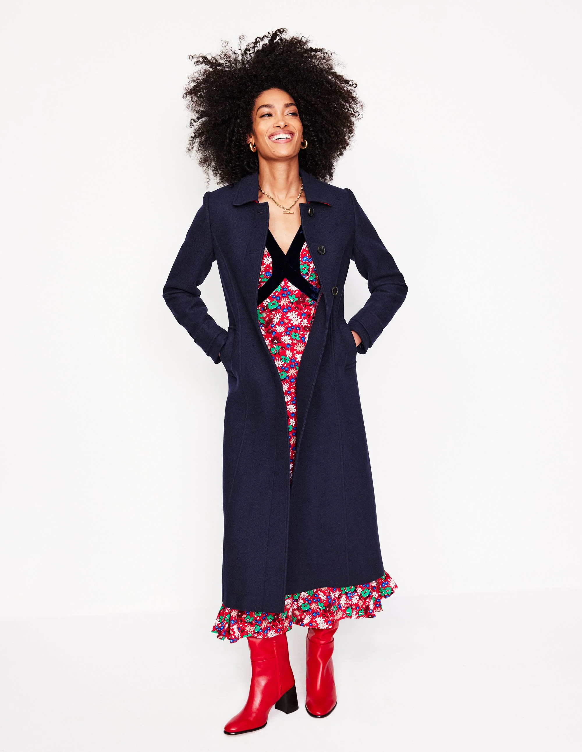 Durham Midi Coat-Navy - Image 4