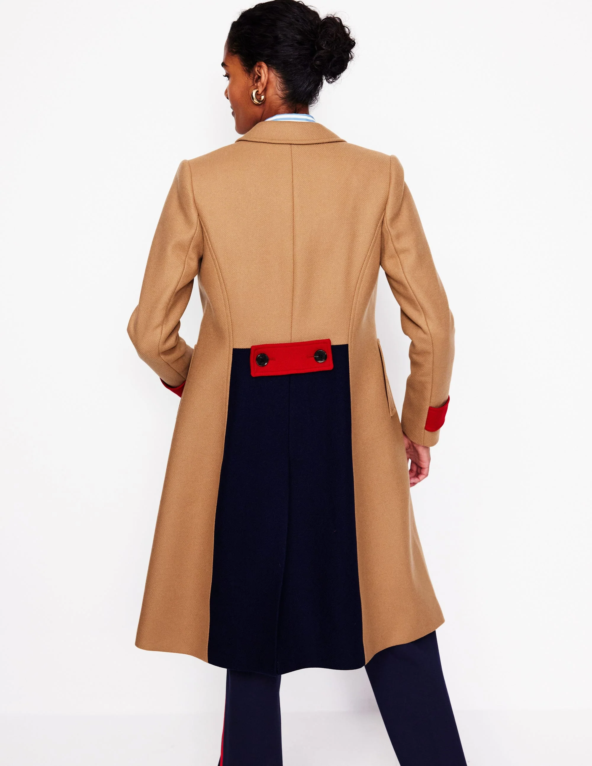 Durham Wool Blend Coat-Colourblock Camel - Image 3