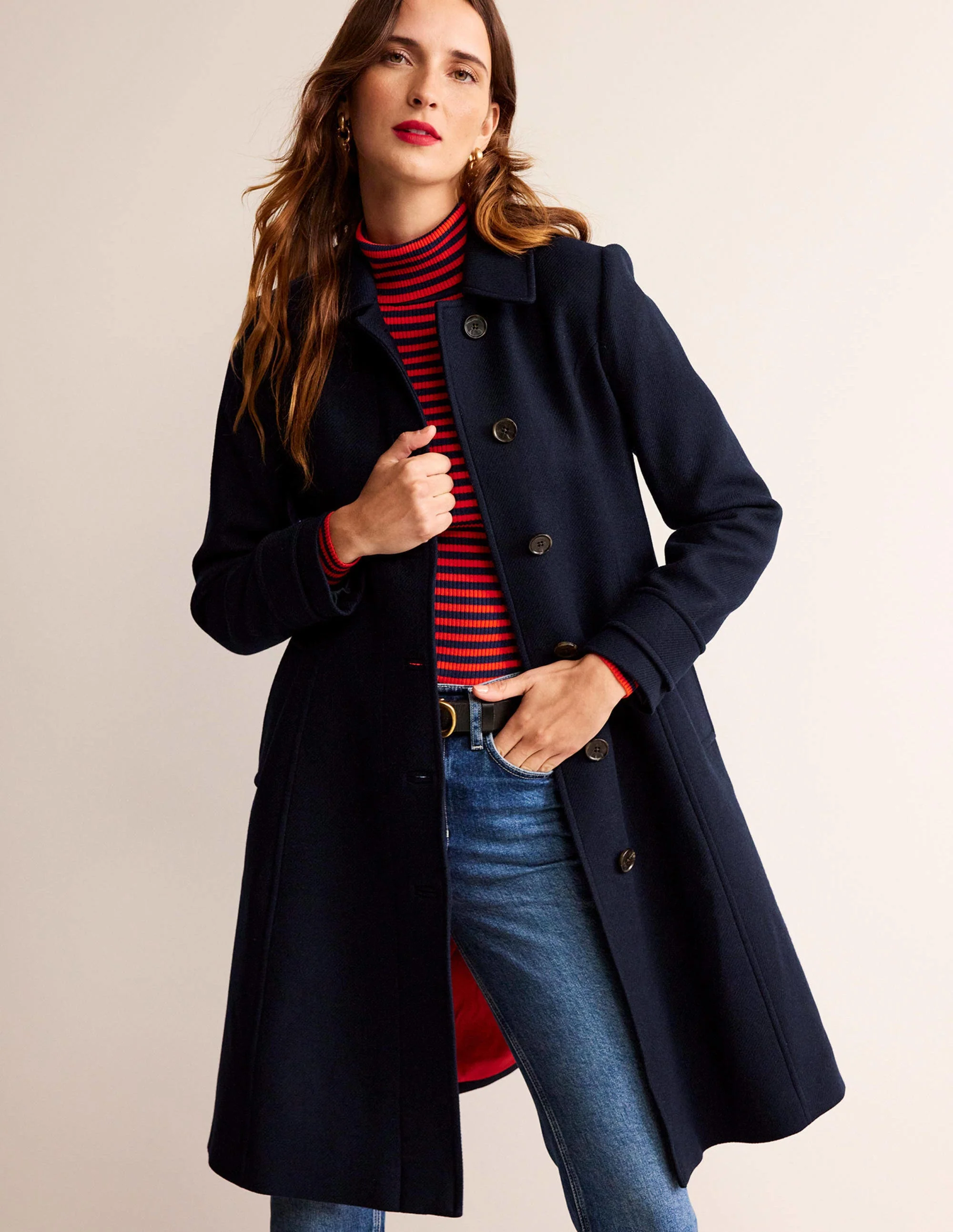 Durham Wool Blend Coat-Navy - Image 4