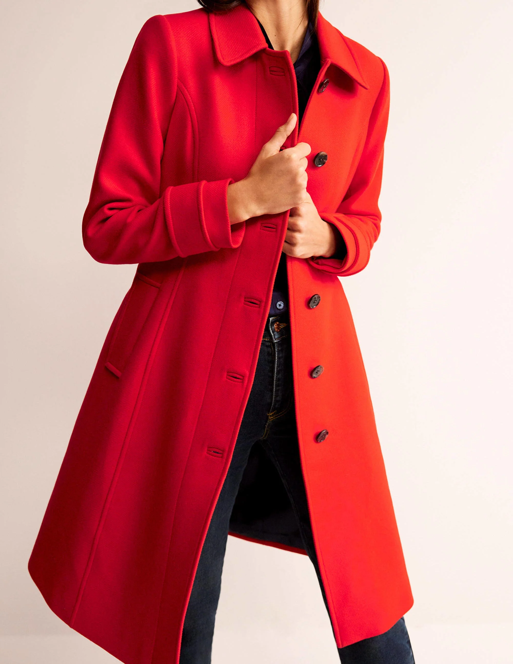 Durham Wool Blend Coat-Red - Image 2