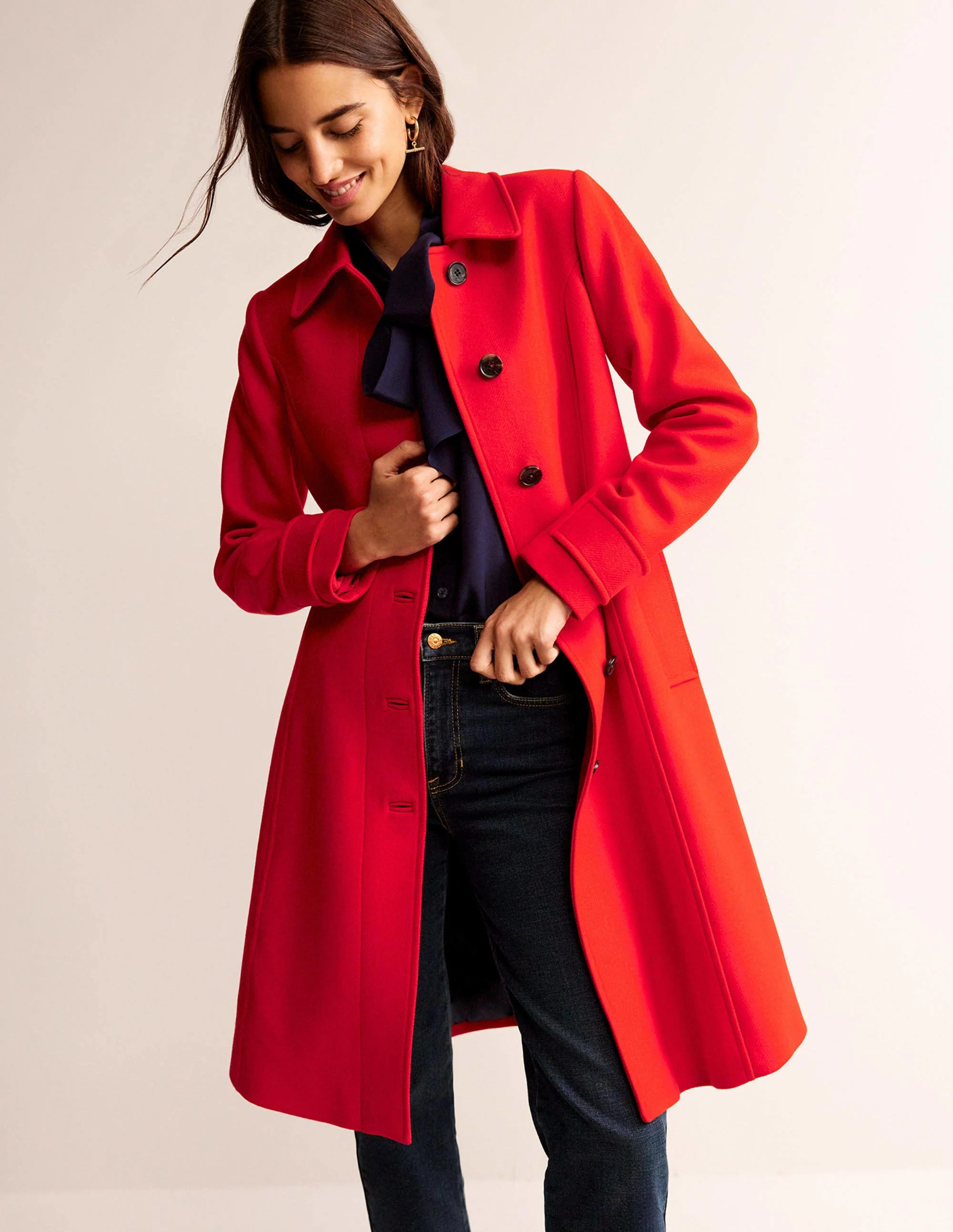 Durham Wool Blend Coat-Red - Image 4