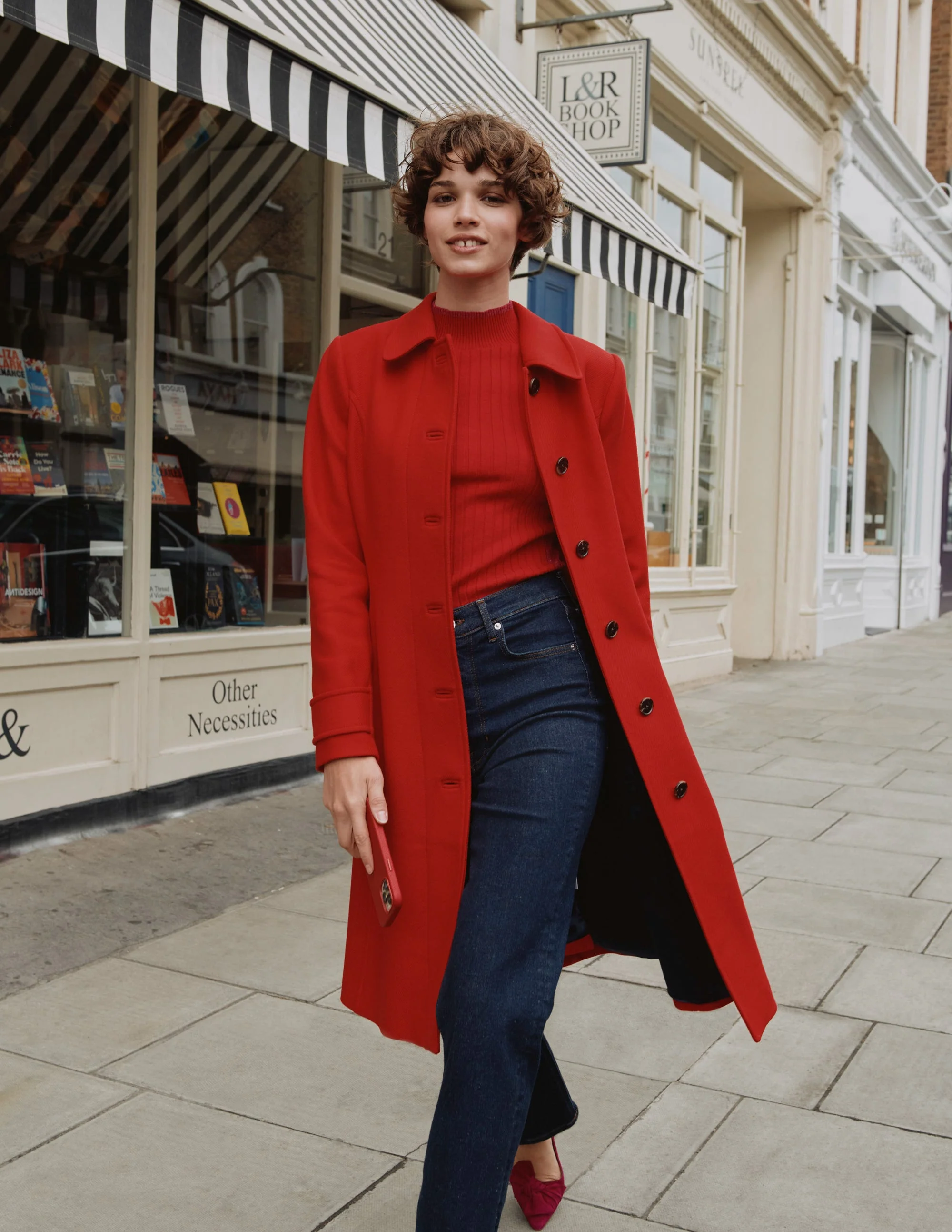 Durham Wool Blend Coat-Red - Image 5