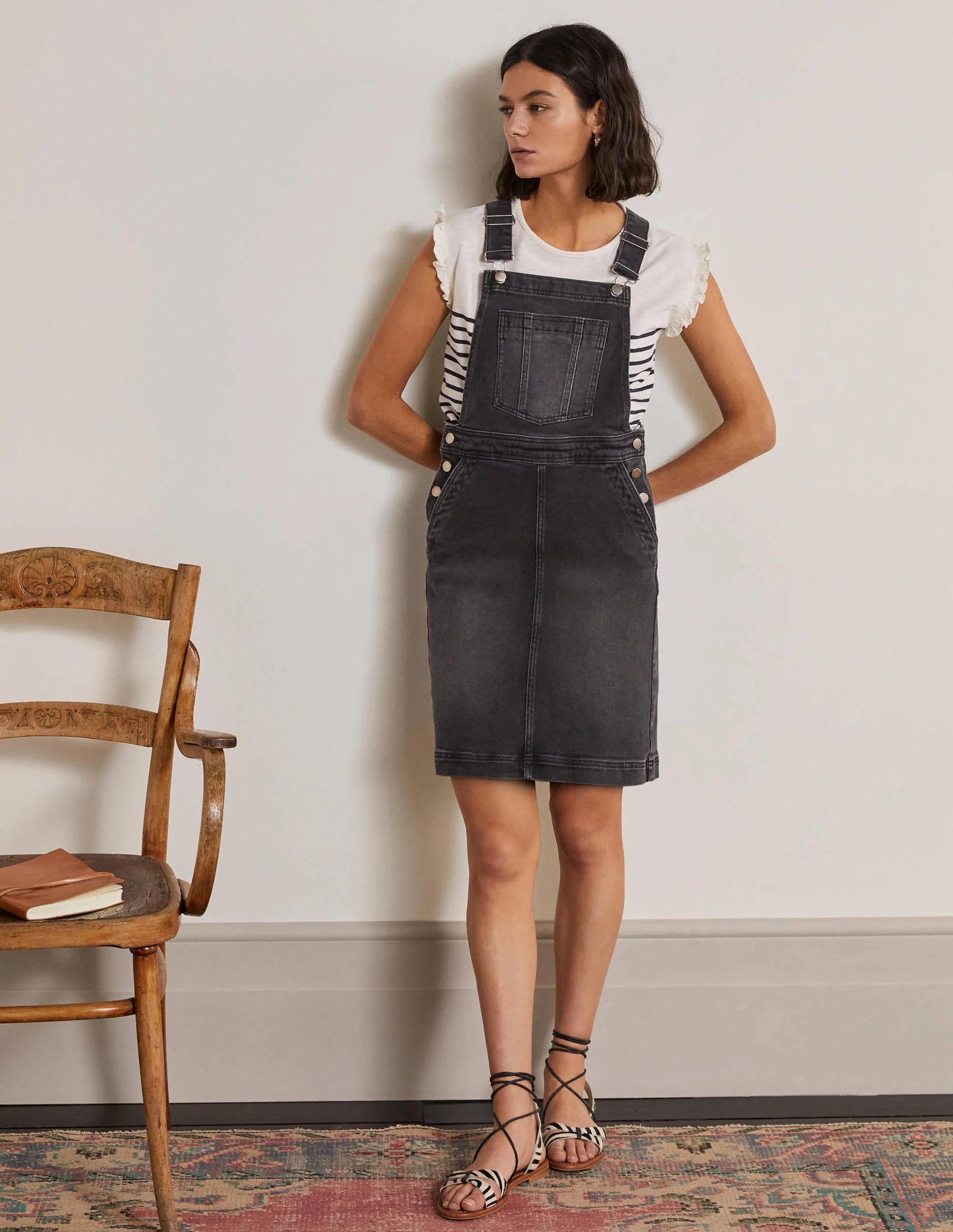 Easy Overall Dress-Washed Black - Image 2