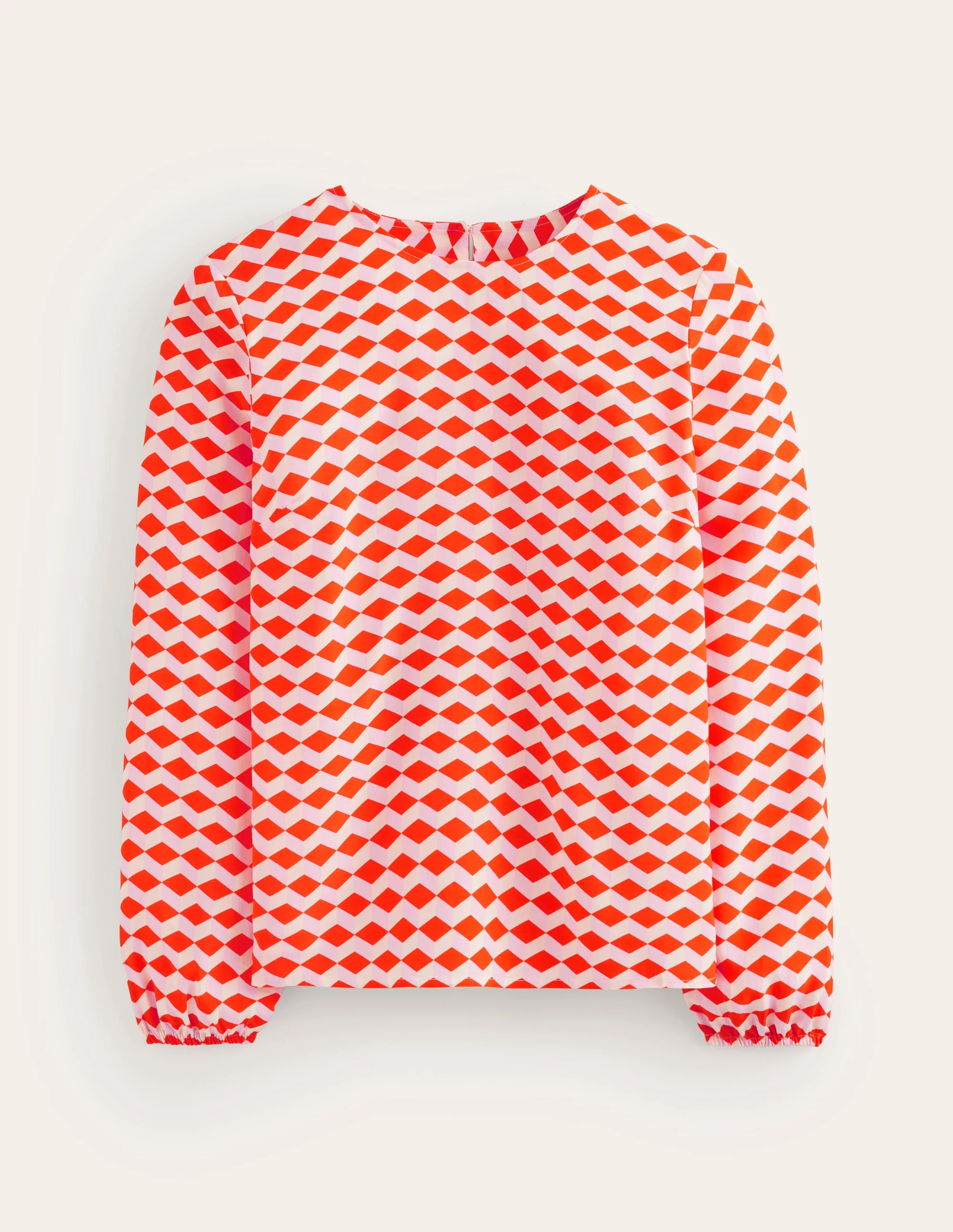 Easy Printed Top-Mandarin Red, Diamond Cube - Image 5