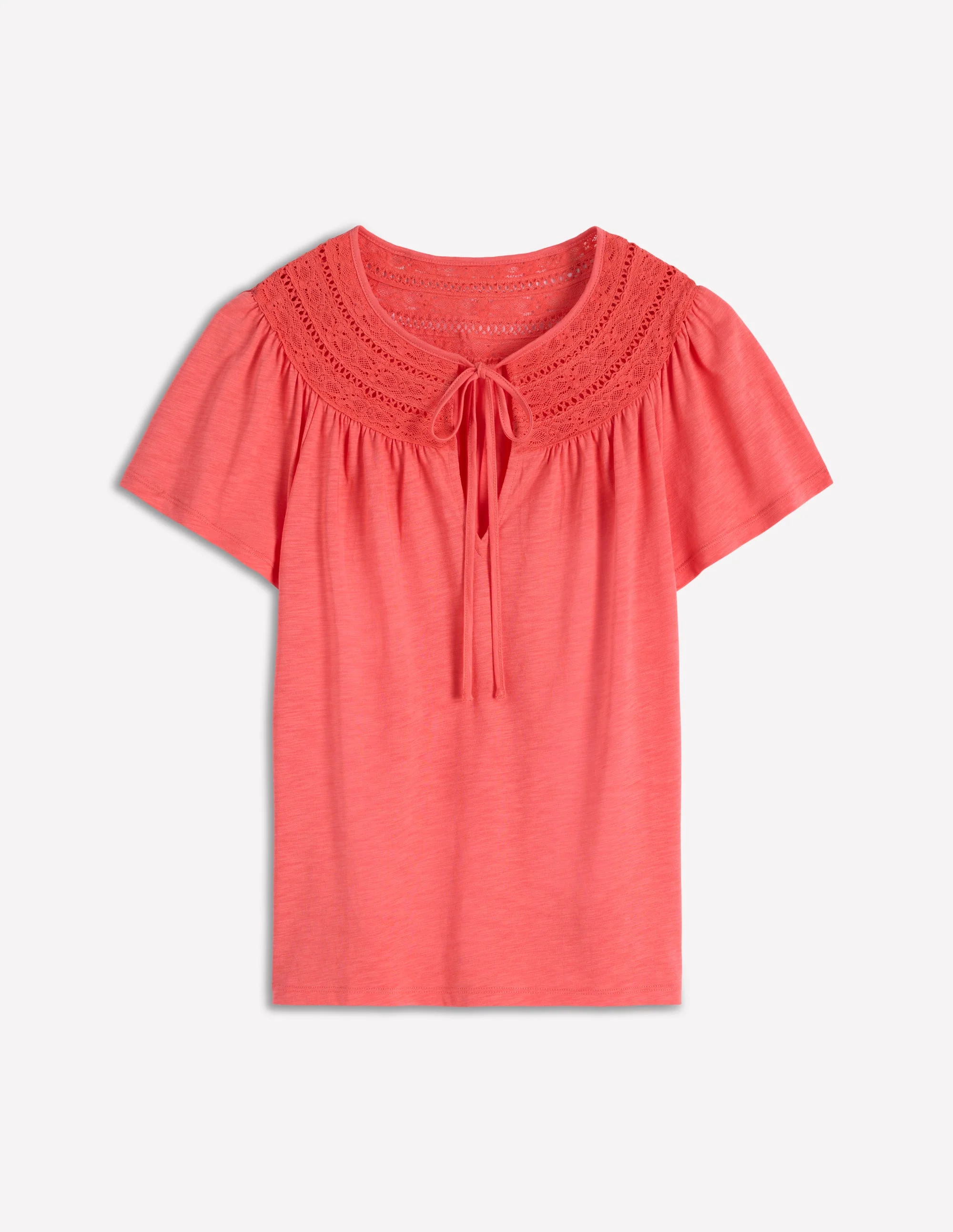 Edi Trim Detail T-shirt-Porcelain Rose - Image 5