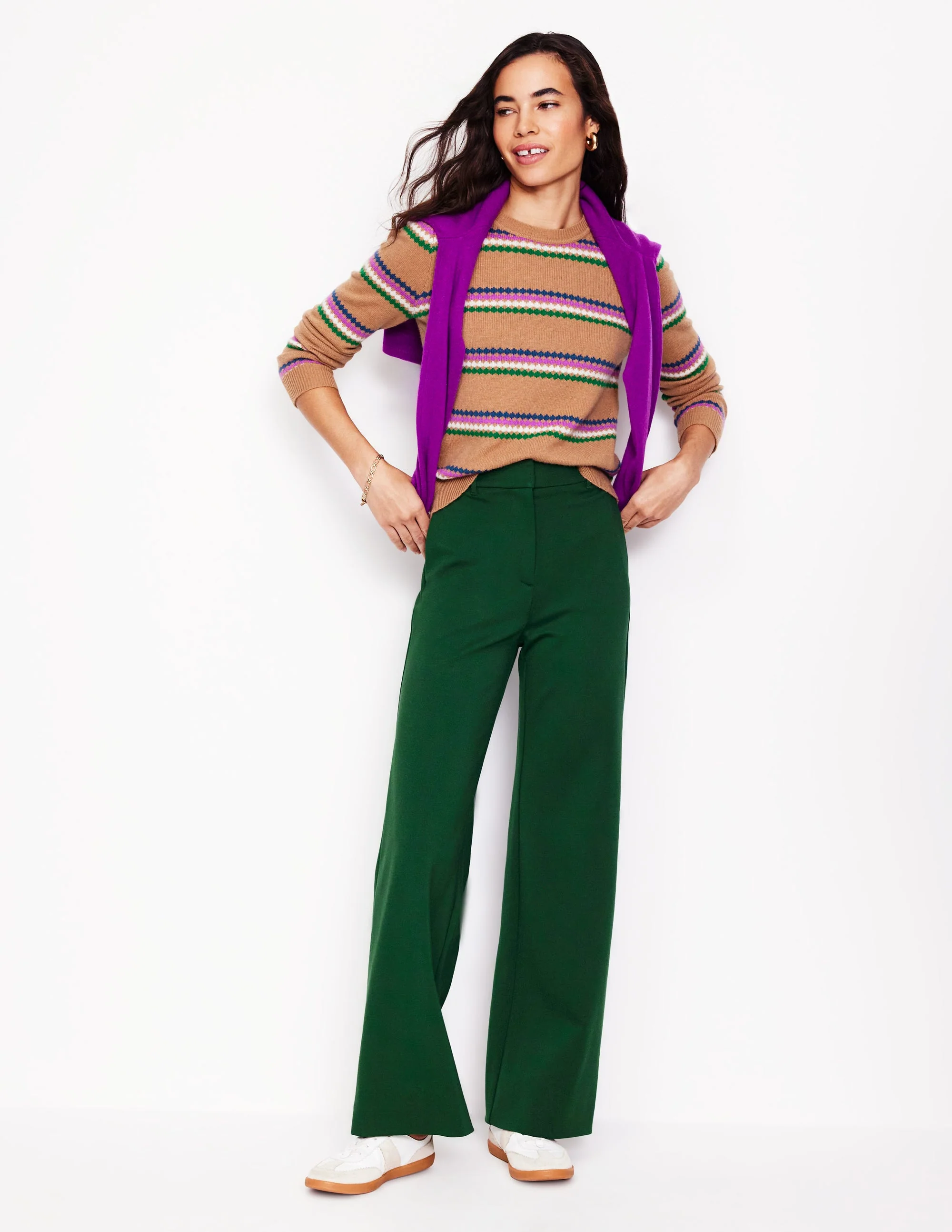 Edie Fair Isle Sweater-Camel Diamond - Image 6