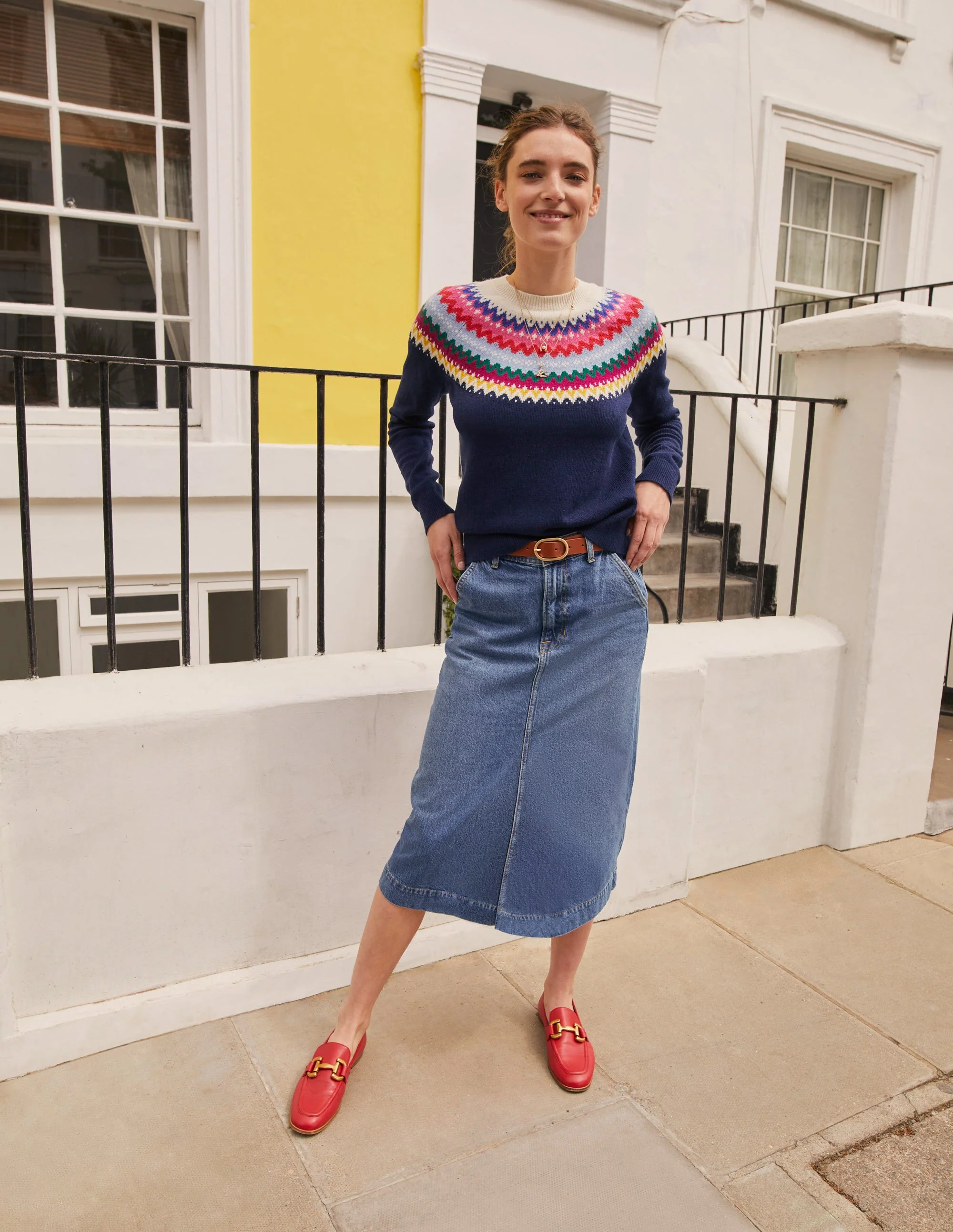 Edie Fair Isle Sweater-Navy Classic Fair Isle - Image 10