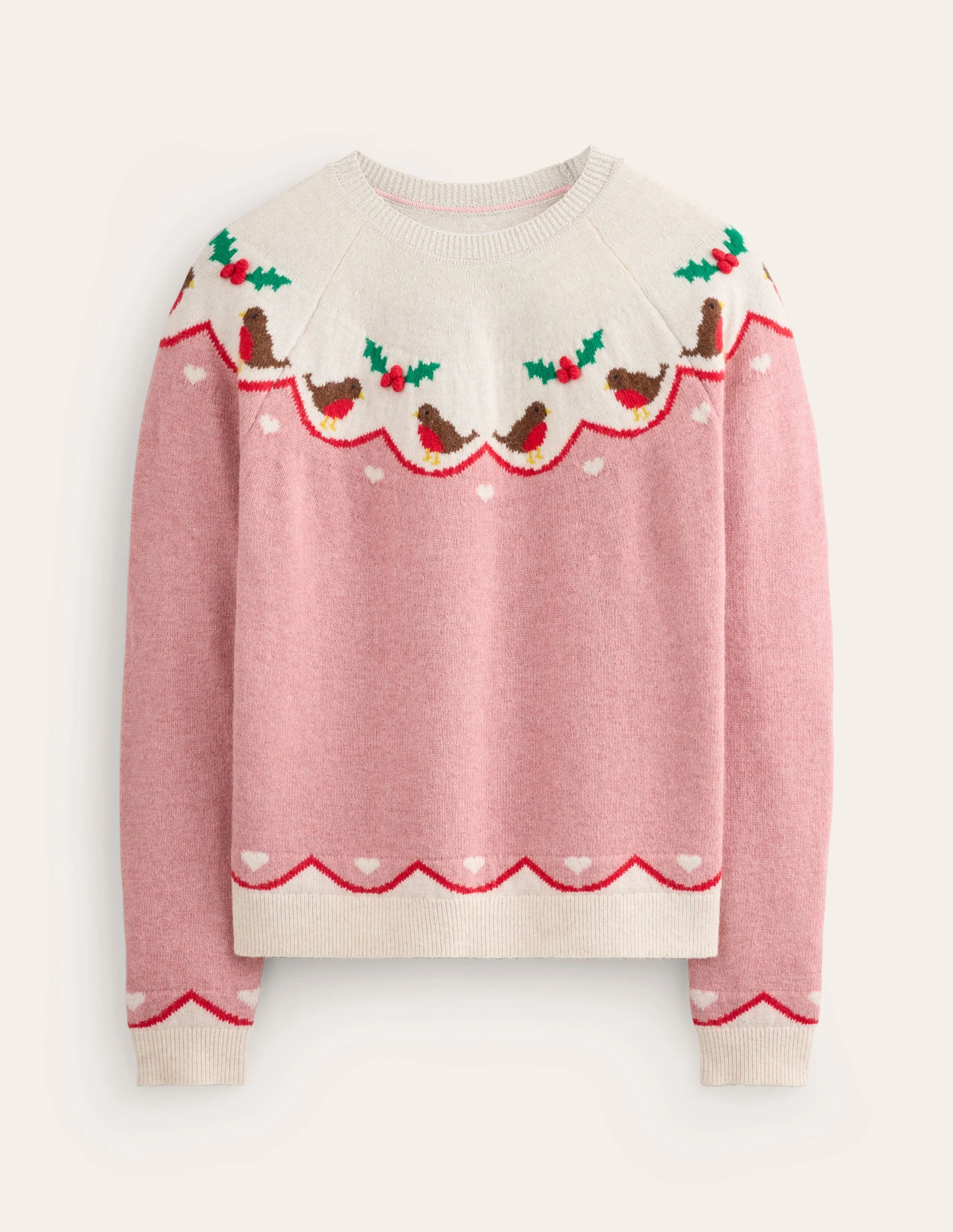 Edie Fair Isle Sweater-Quartz Pink, Robins - Image 7