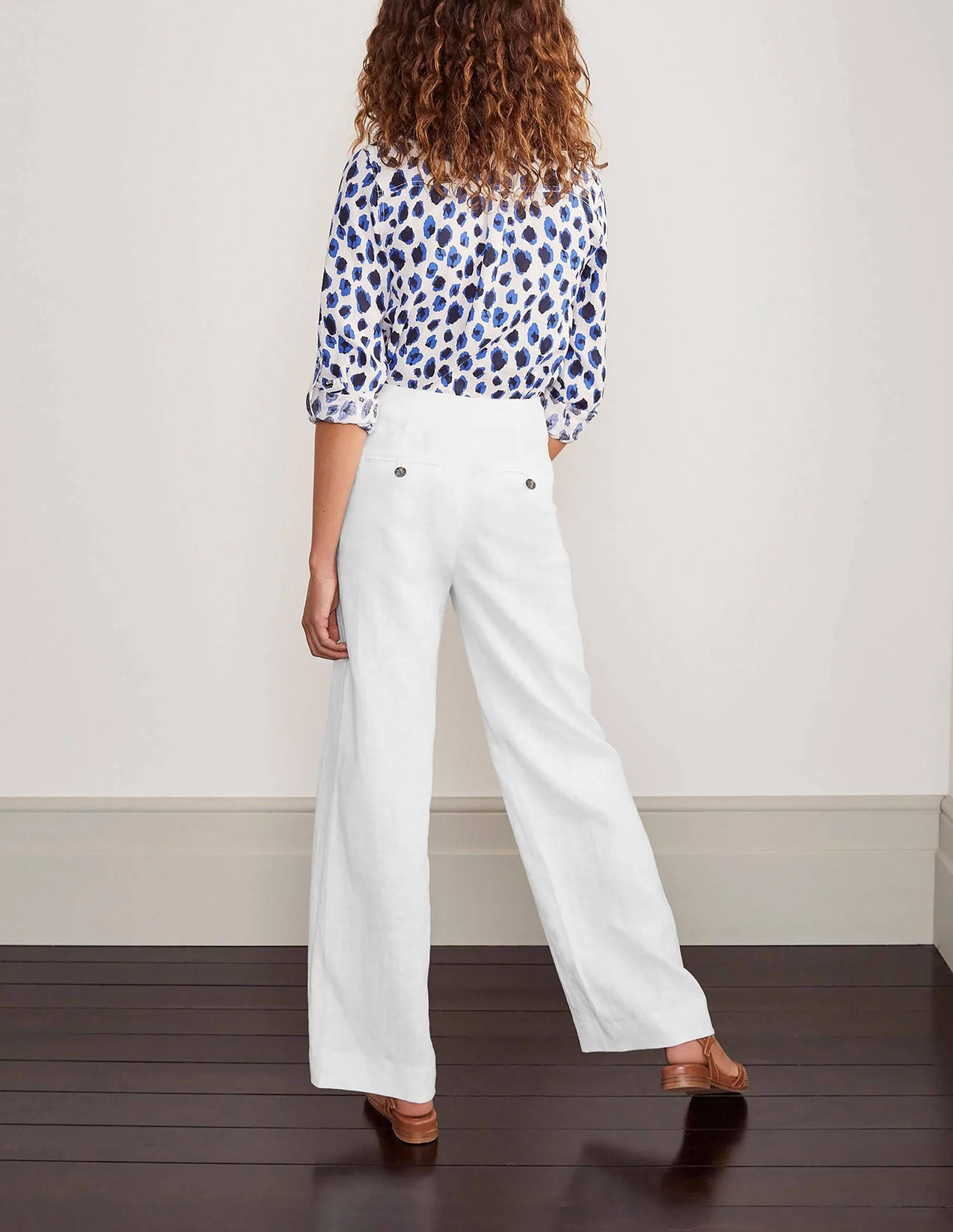 Eldon Linen Pants-White - Image 2