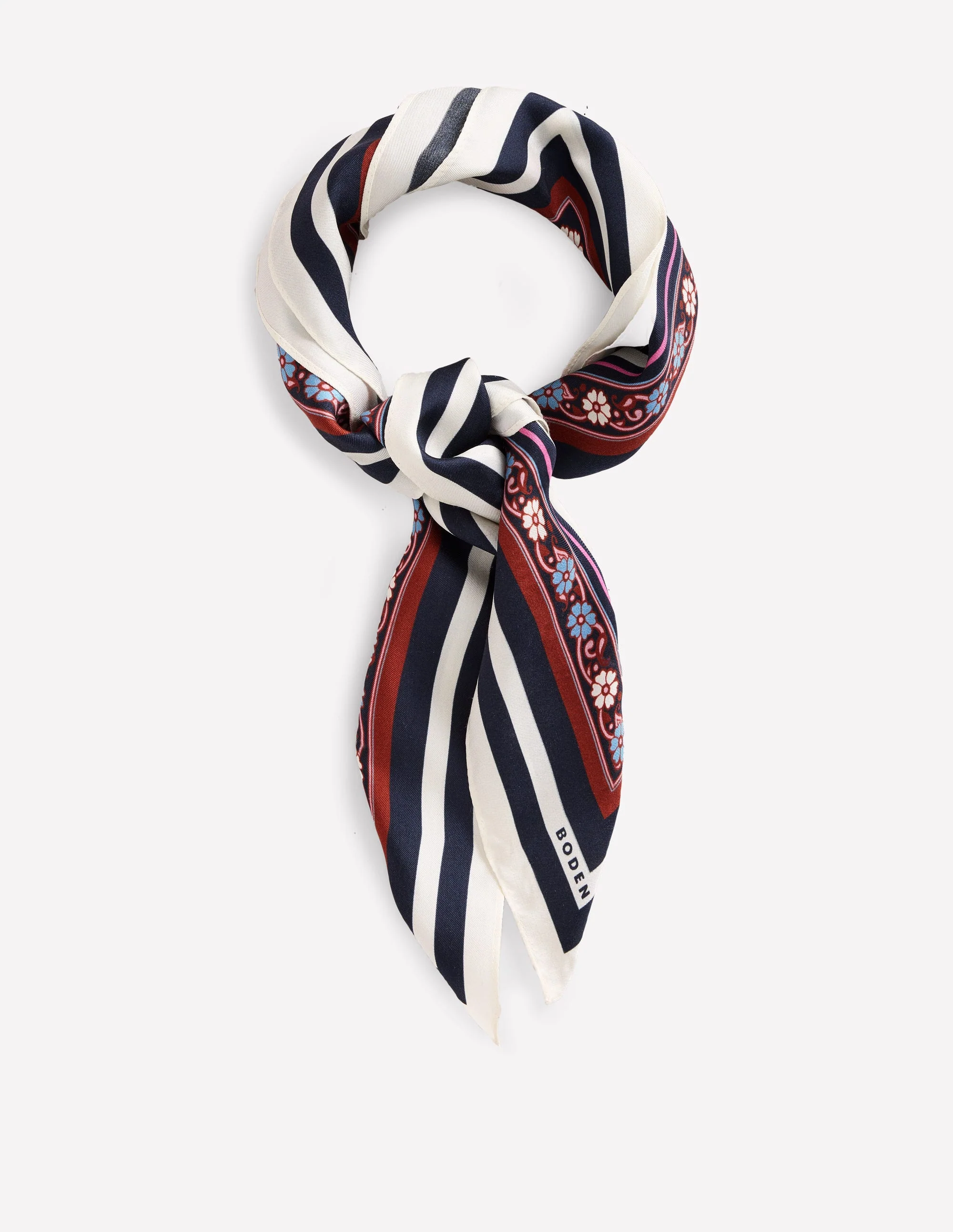 Elisabeth Silk Square Scarf-Multi, Botanical Paisley - Image 2