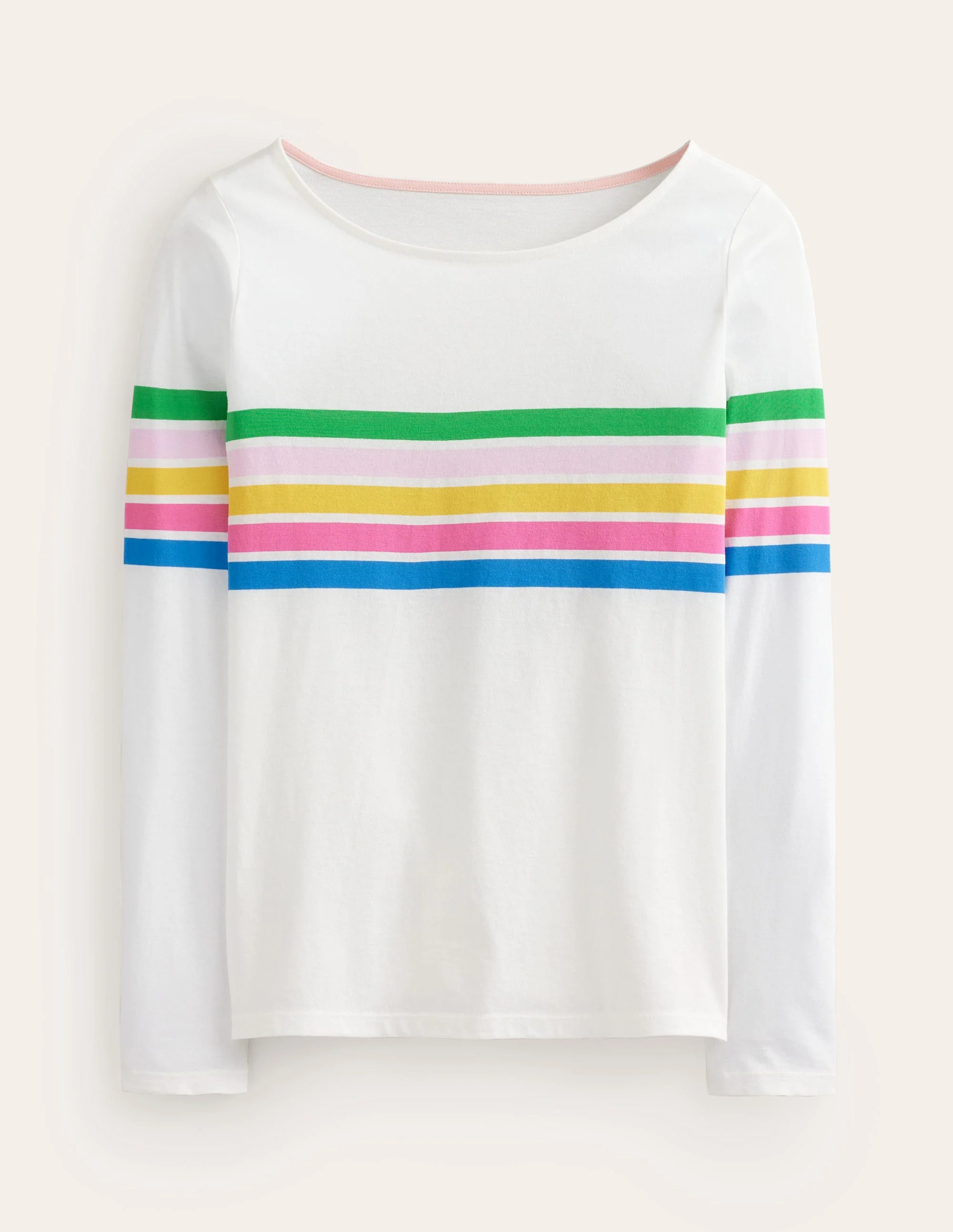 Ella Long Sleeve Breton-Ivory, Multi placement - Image 6