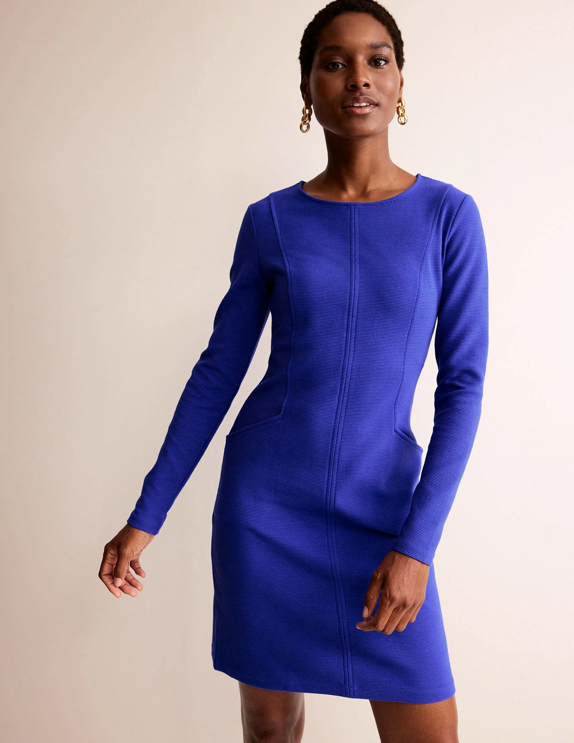 Ellen Ottoman Dress-Bright Blue - Image 4