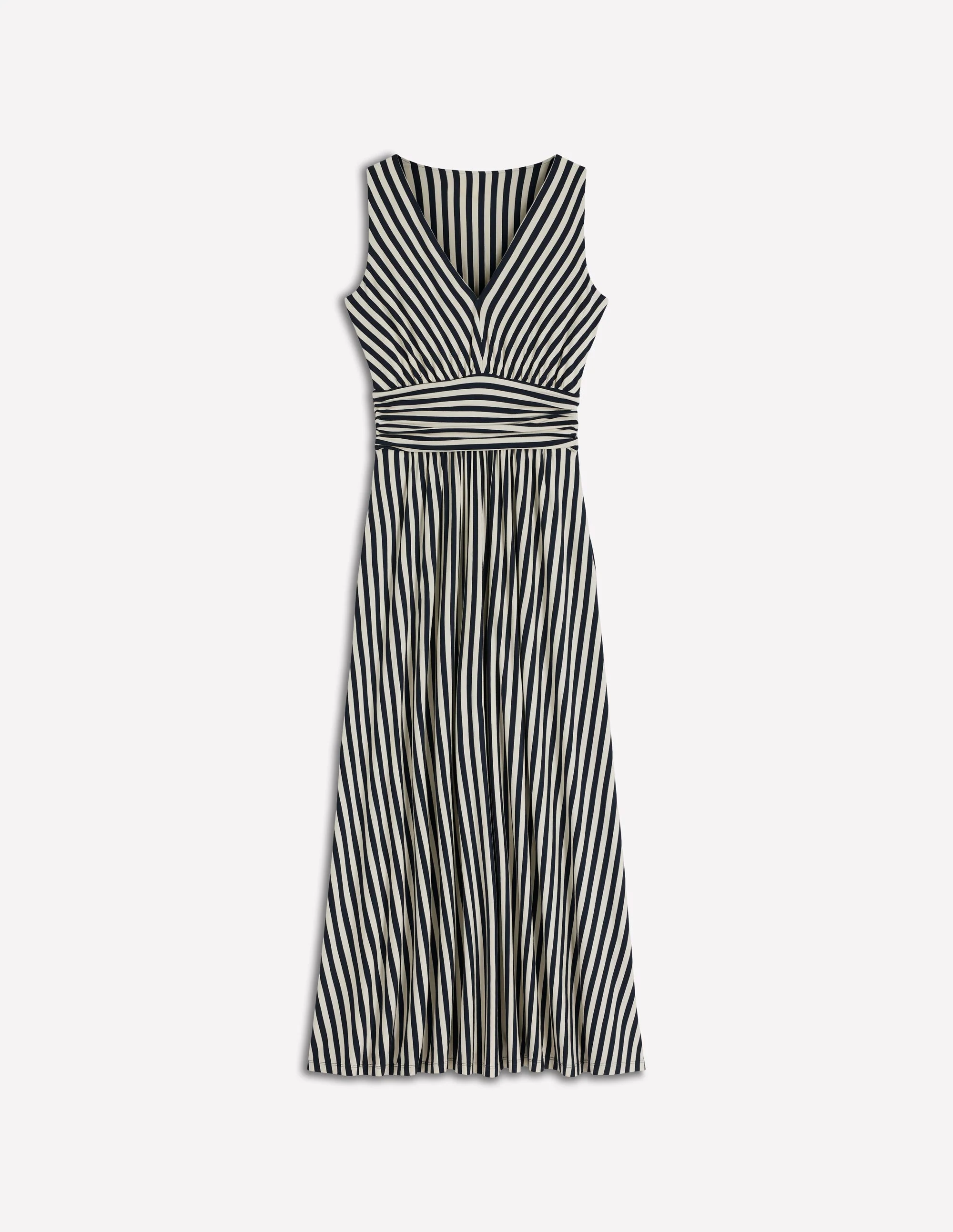 Elodie Jersey Maxi Dress-Navy and Ivory Stripe - Image 5