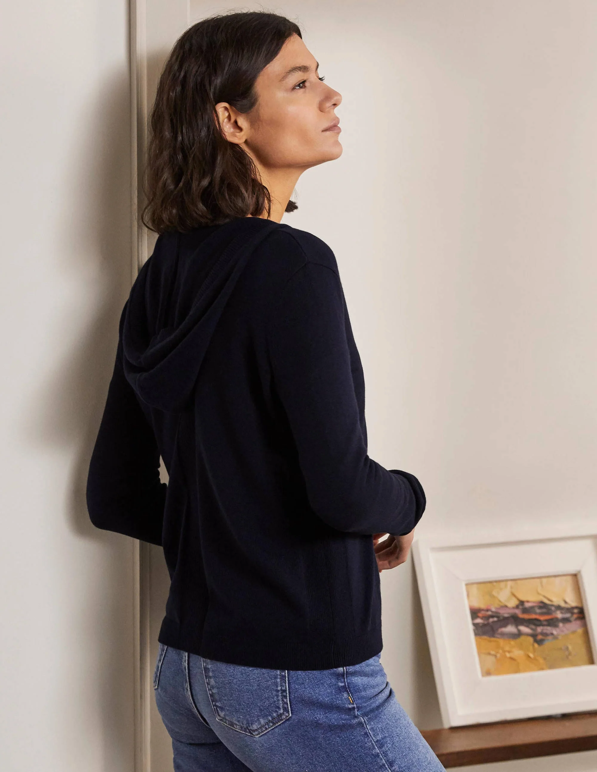 Elodie Relaxed Hoodie-Navy - Image 3