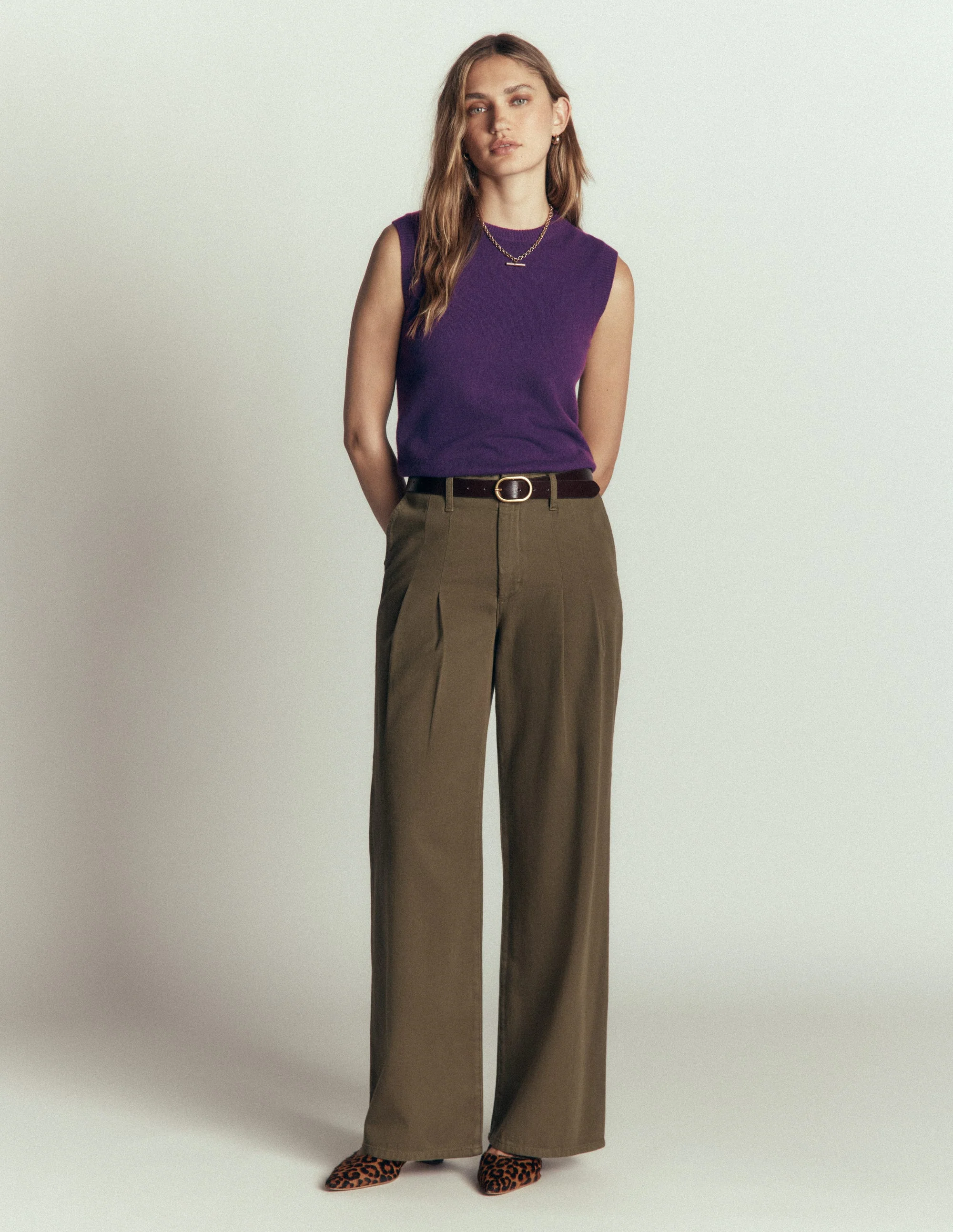 Elsie Cashmere Tank-Deep Grape - Image 4