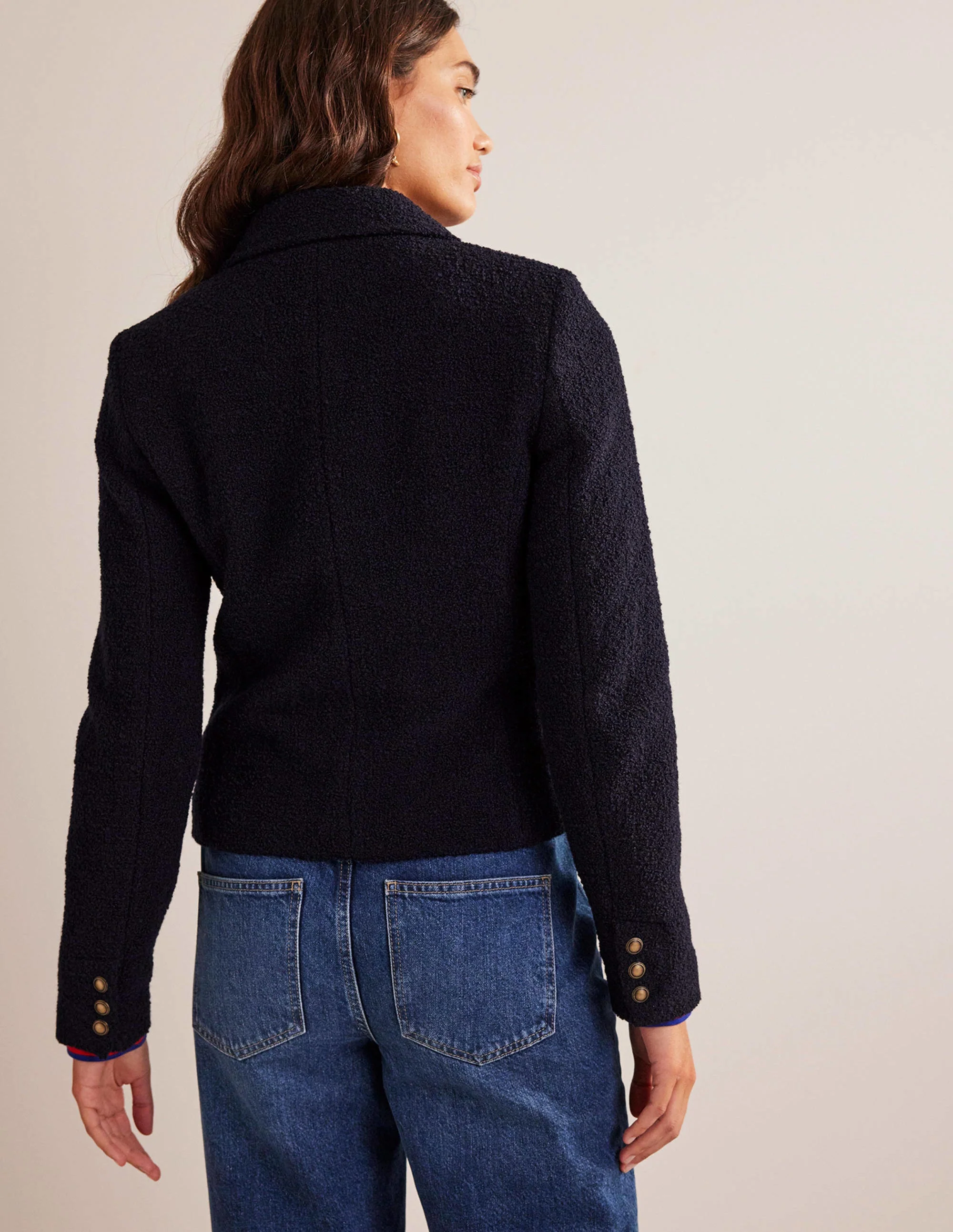 Ely Textured Jacket-Navy - Image 3