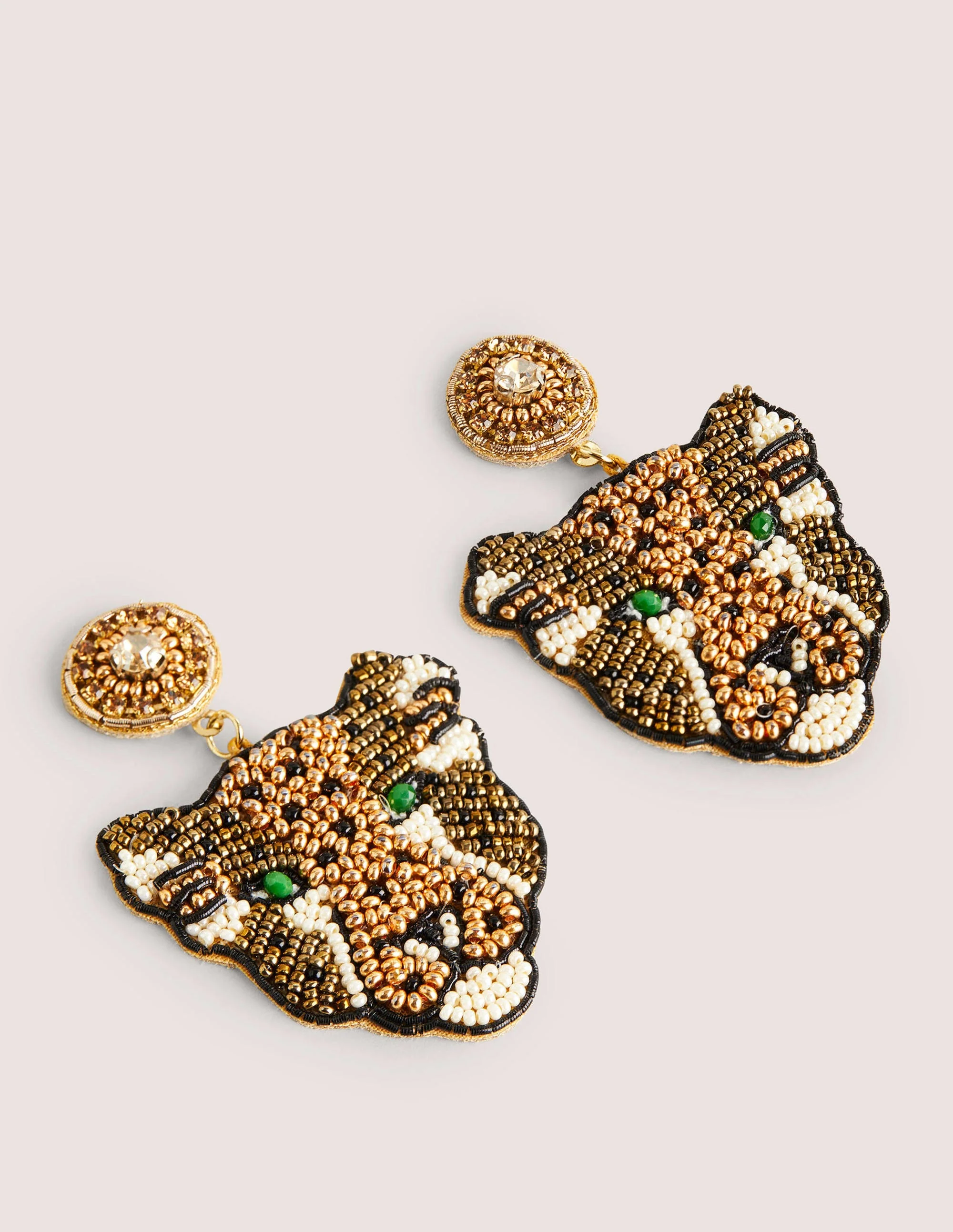 Embellished Earrings-Leopard