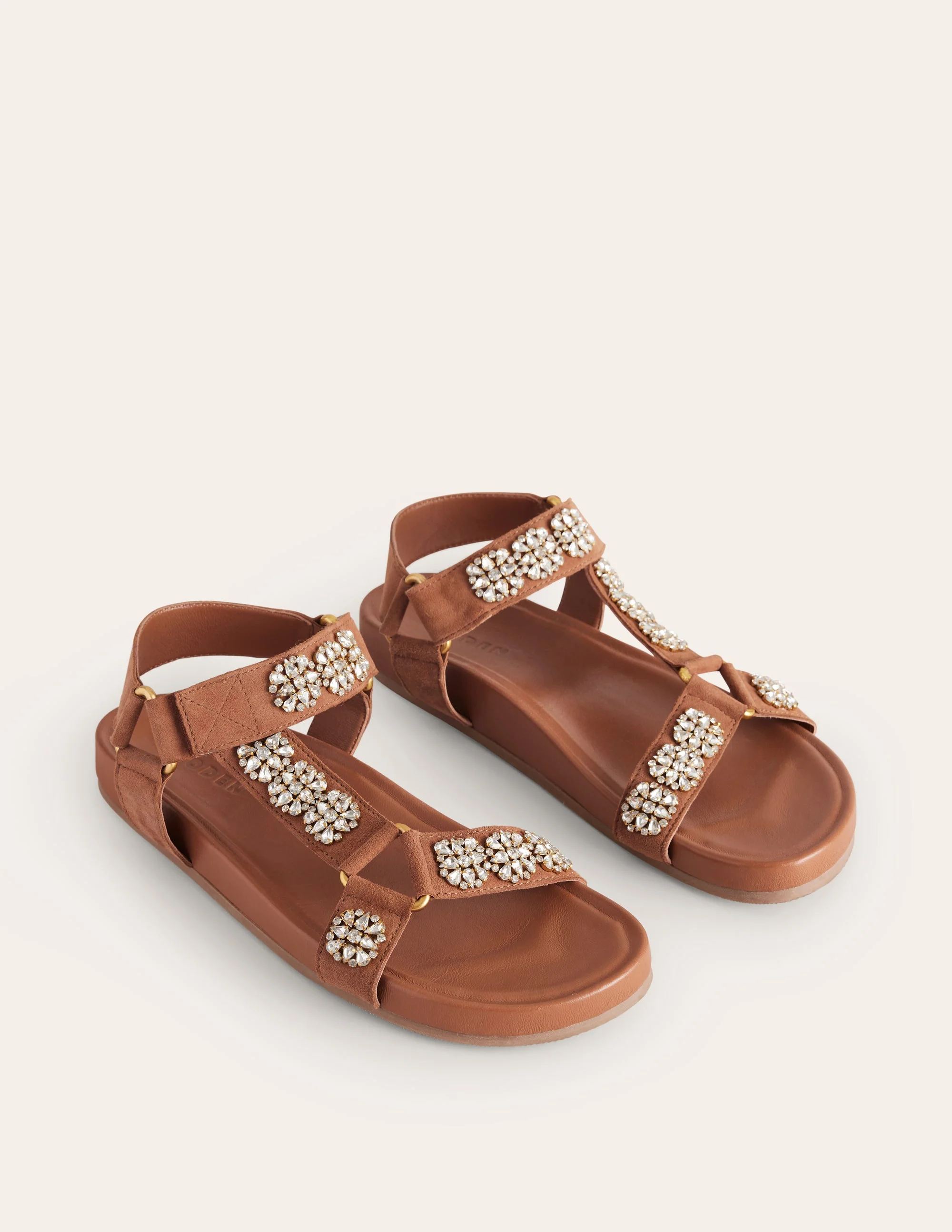 Embellished Trek Sandals-Tan - Image 3