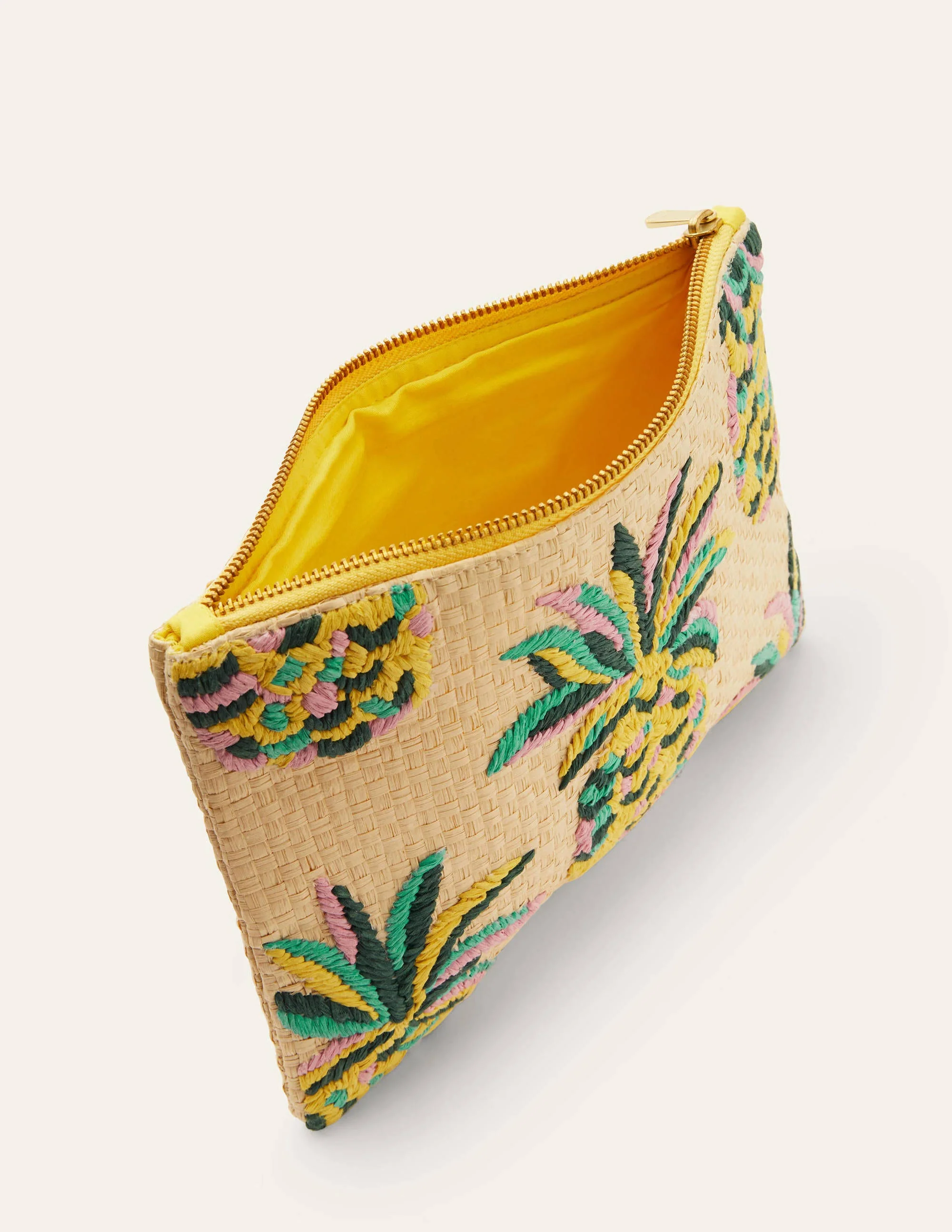 Embroidered Raffia Keepsake-Natural Pineapple - Image 2