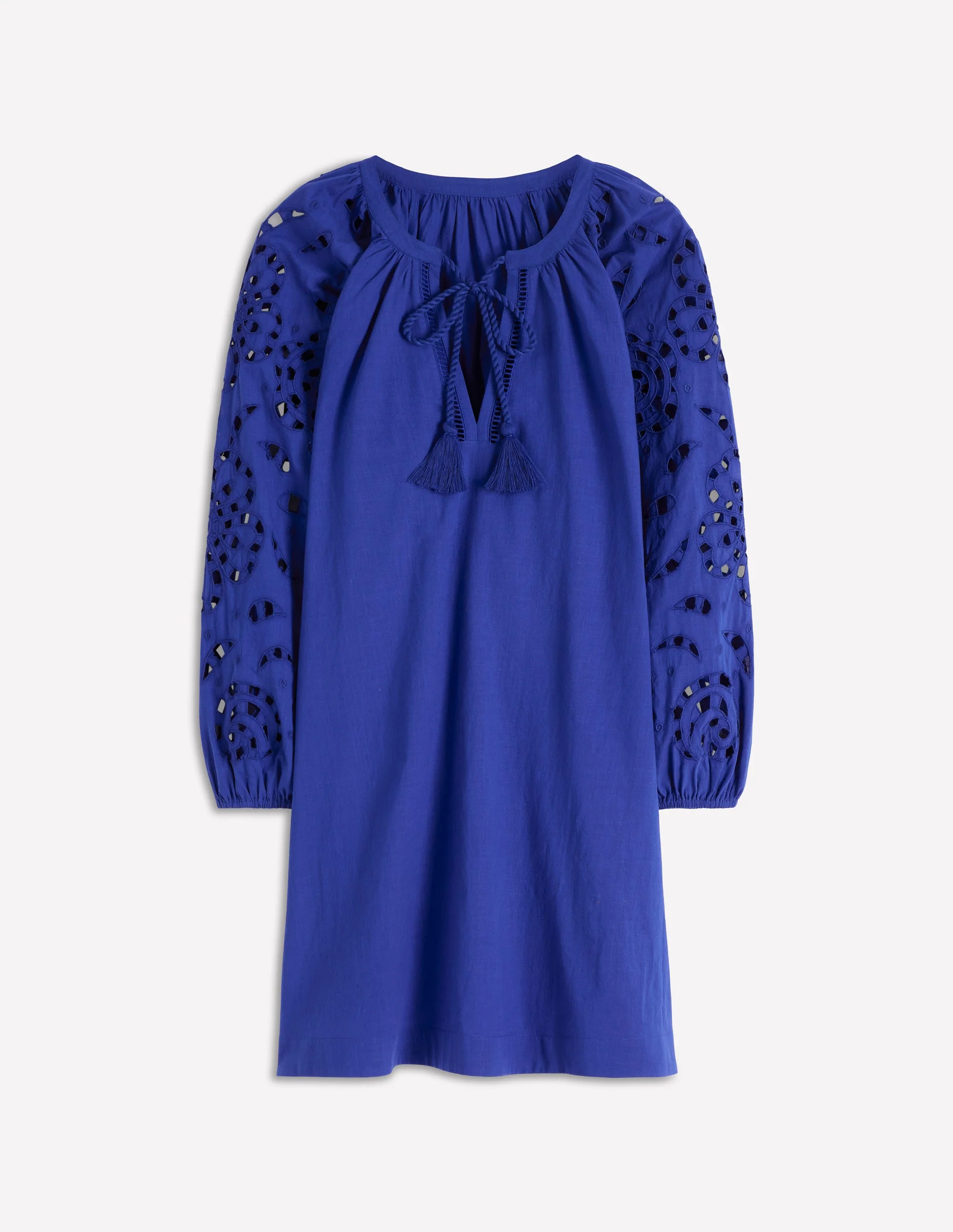 Embroidered Sleeve Kaftan-Blue Embroidery - Image 6