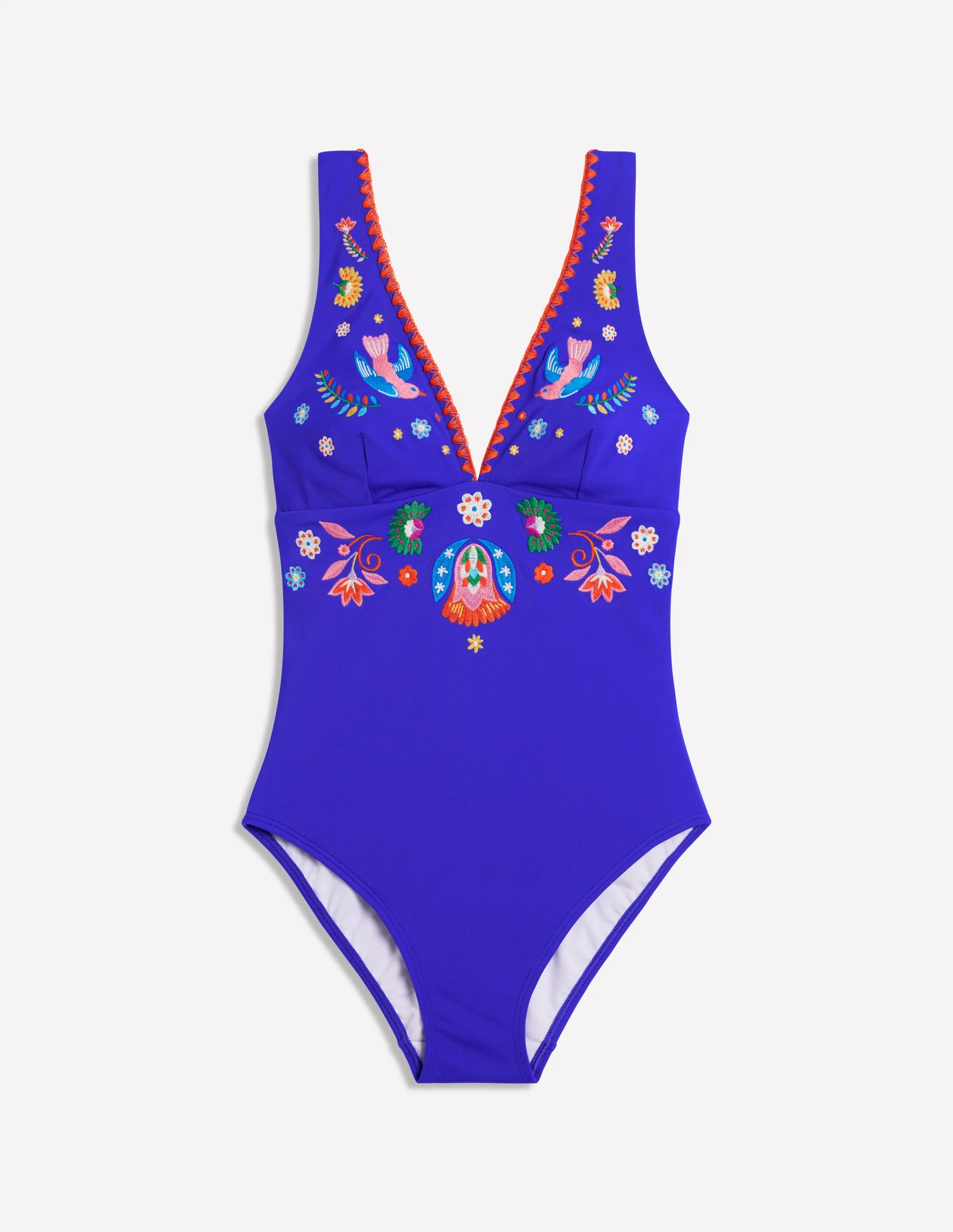 Embroidered Swimsuit-Bright Blue, Embroidered - Image 5
