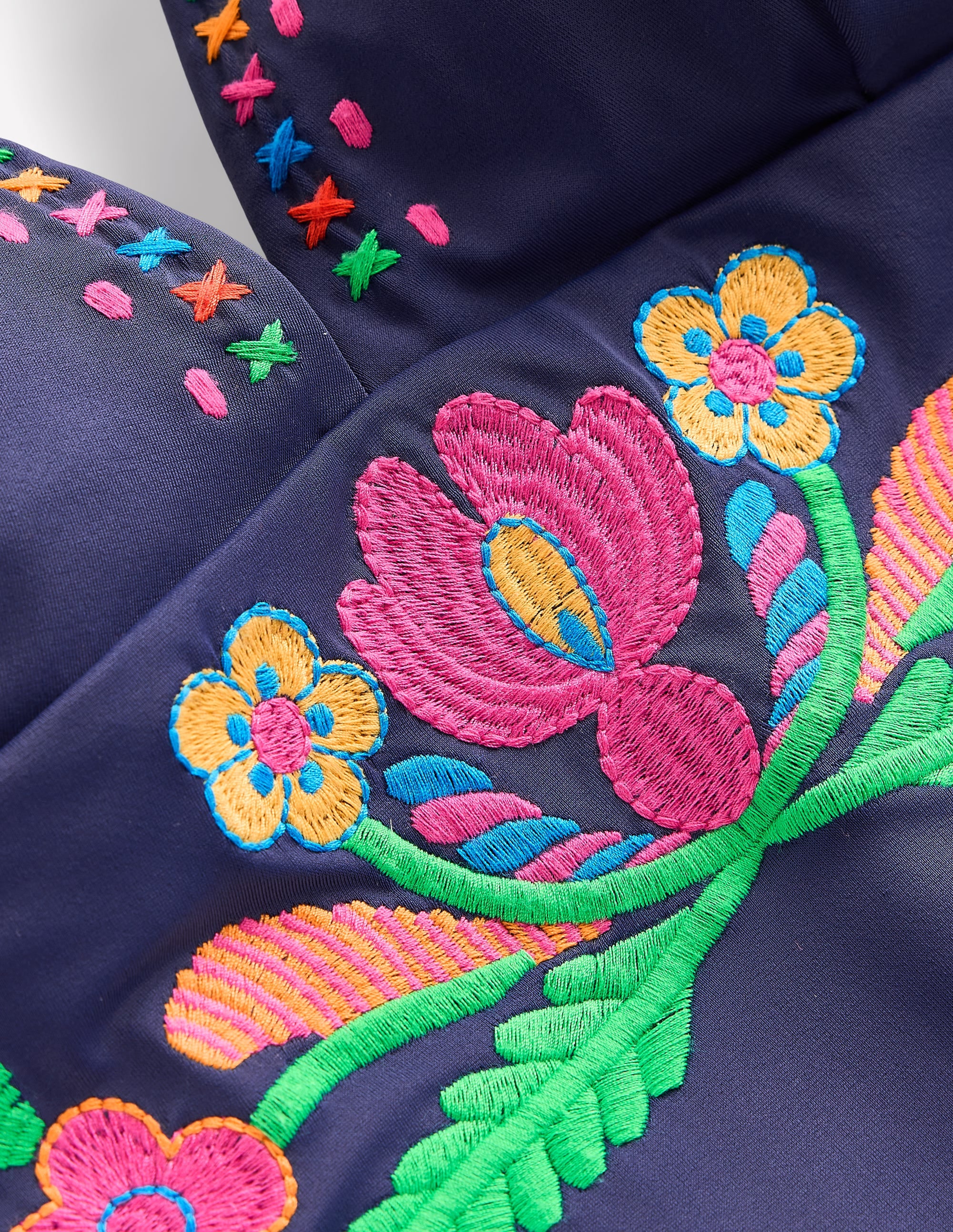 Embroidered Swimsuit-Navy - Image 6