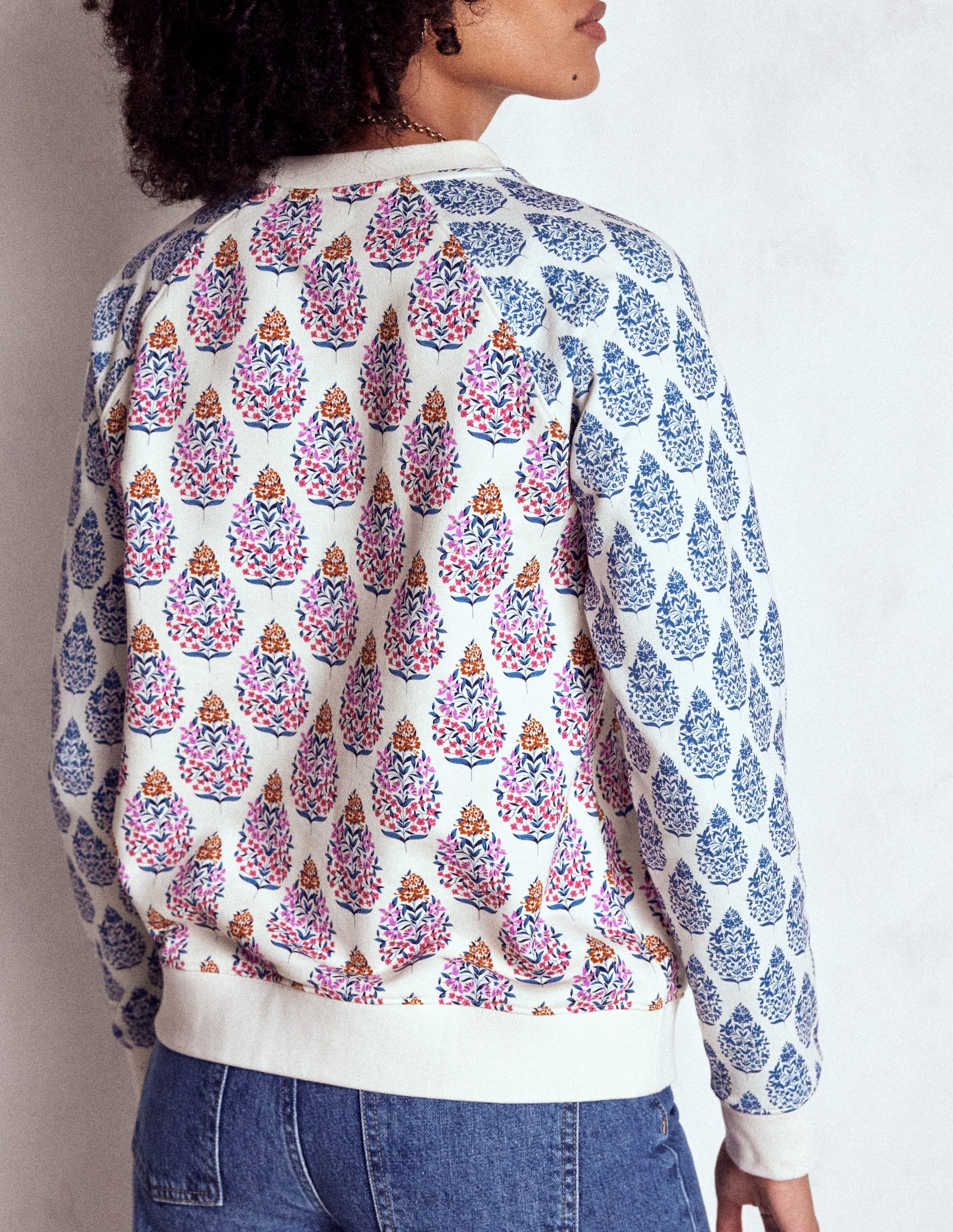 Emi Printed Sweatshirt-Multi, Wildflower Bouquet - Image 3
