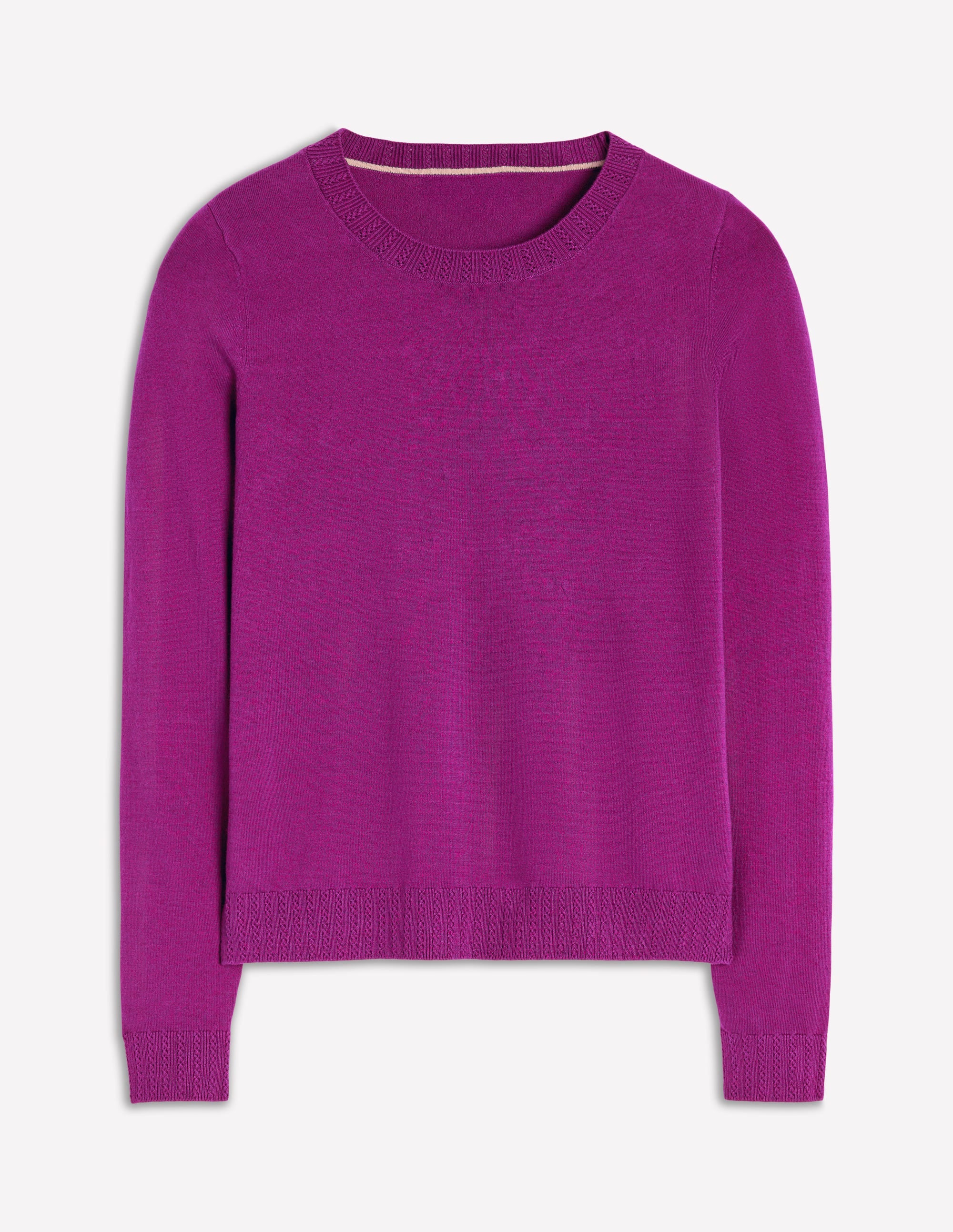 Emilia Cotton Crew Sweater-Regal Purple - Image 5