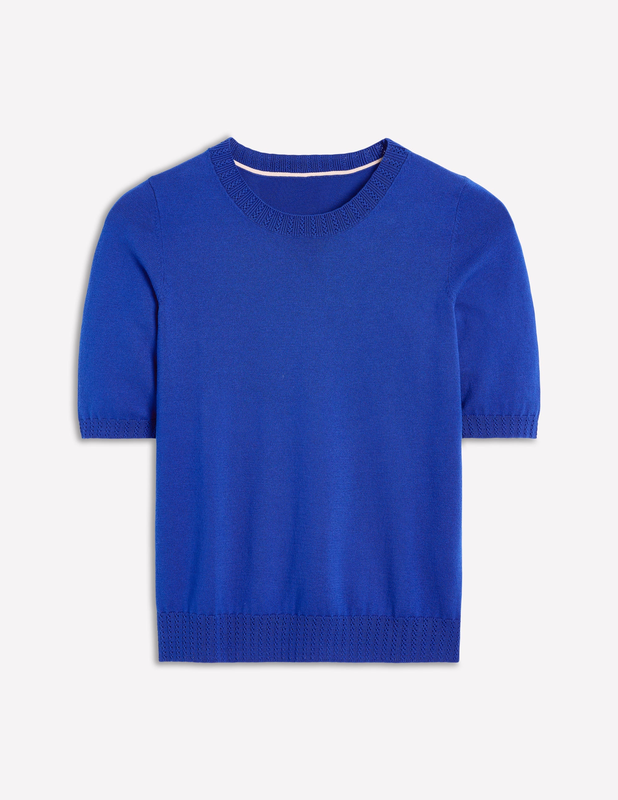 Emilia Cotton Crew T-shirt-Bright Blue - Image 5