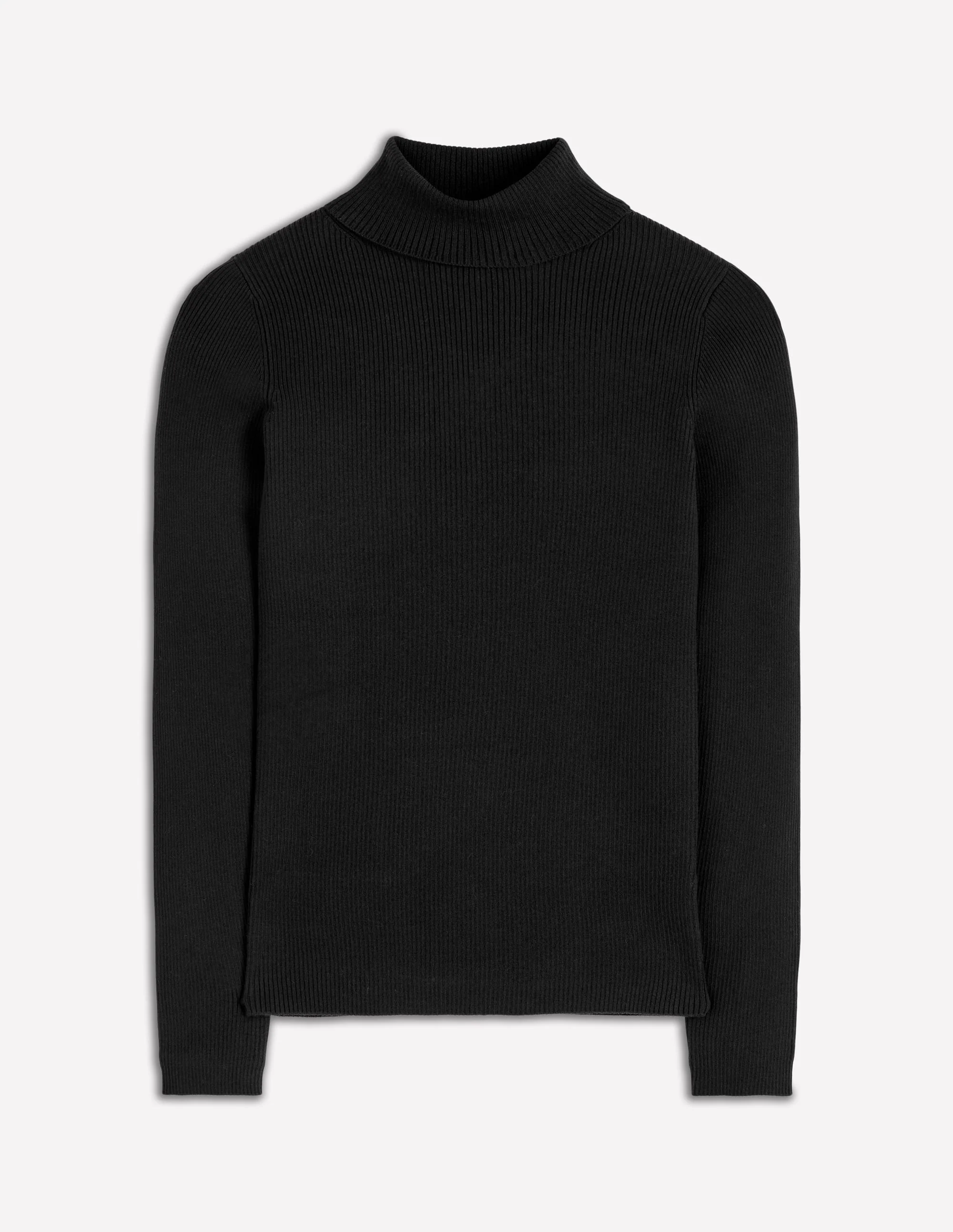 Emilia Roll Neck Sweater-Black - Image 5