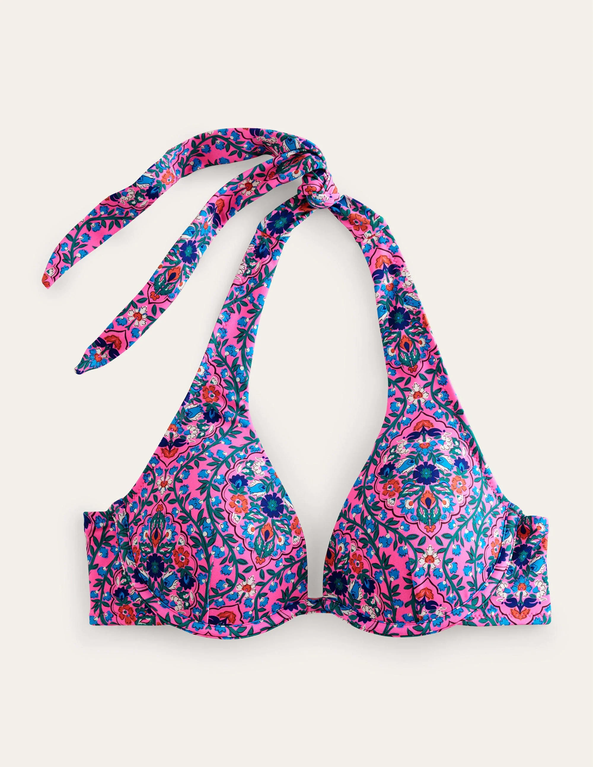 Enhancer Underwired Bikini Top-Festival Pink, Vine Terrace - Image 6